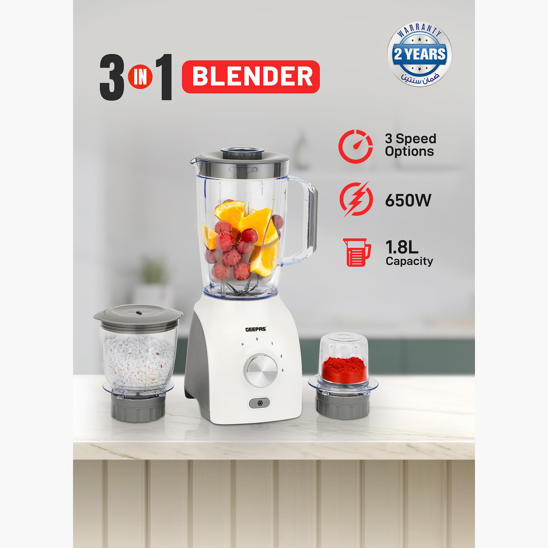 خلاط 3 في 1 بقوة 650 واط مع شفرات قطع من الستانلس ستيل من جيباس - GSB44034-household-appliances-kitchenappliances-blendersmixersandgrinders-image-3