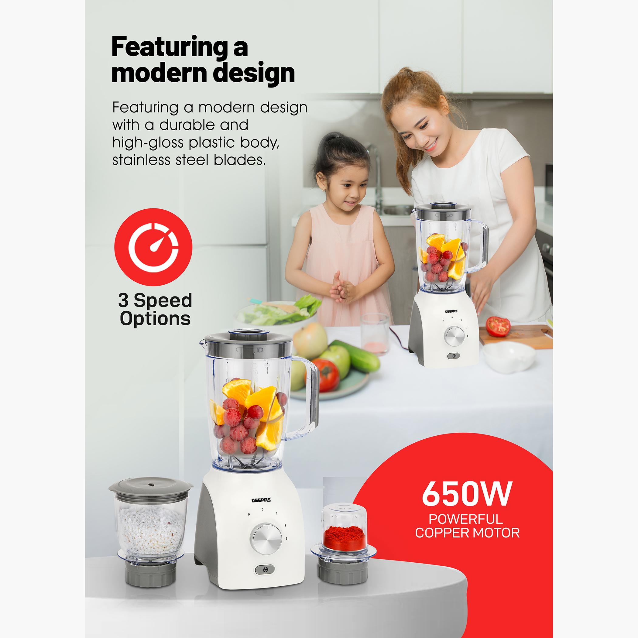 خلاط 3 في 1 بقوة 650 واط مع شفرات قطع من الستانلس ستيل من جيباس - GSB44034-household-appliances-kitchenappliances-blendersmixersandgrinders-image-5