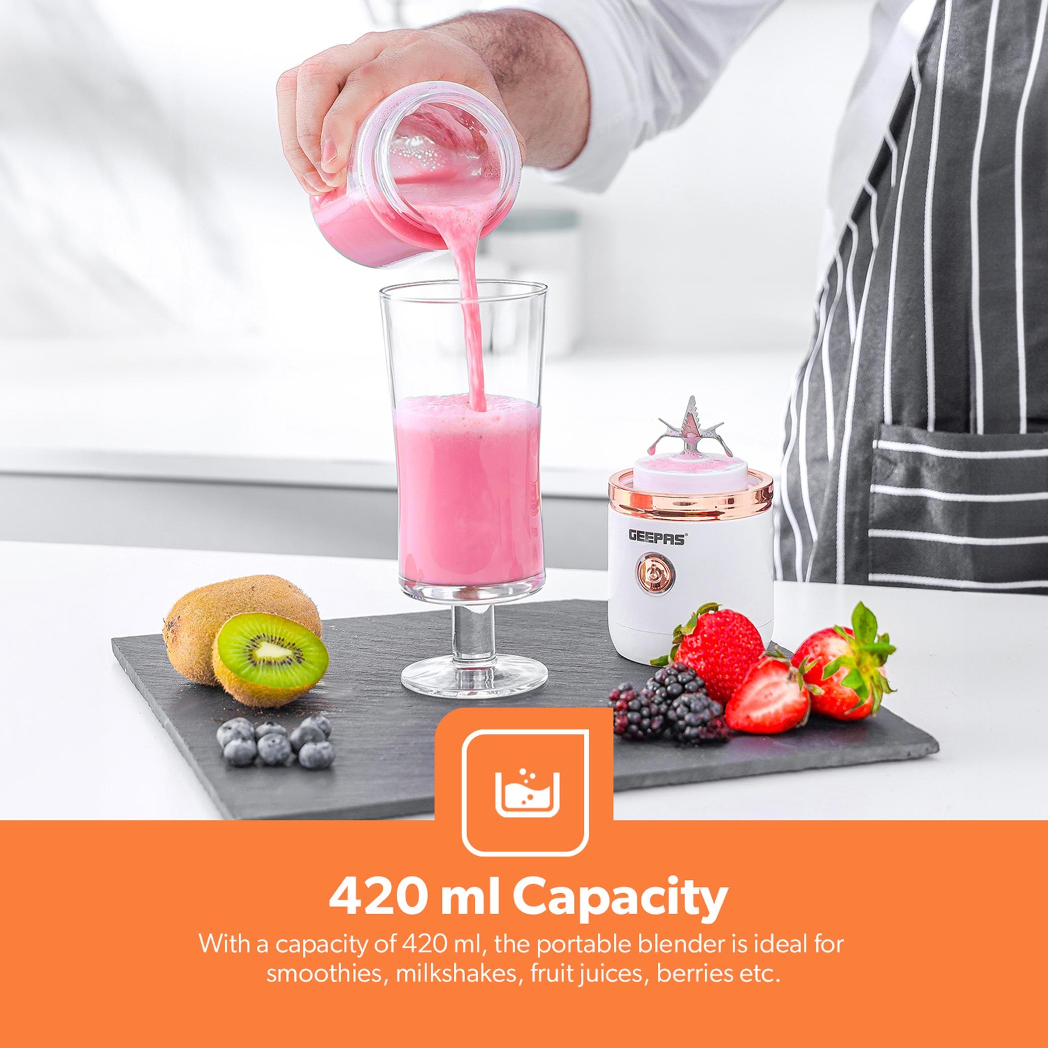 Rechargeable 420 ml Portable Blender- GSB44058-household-appliances-kitchenappliances-blendersmixersandgrinders-image-3