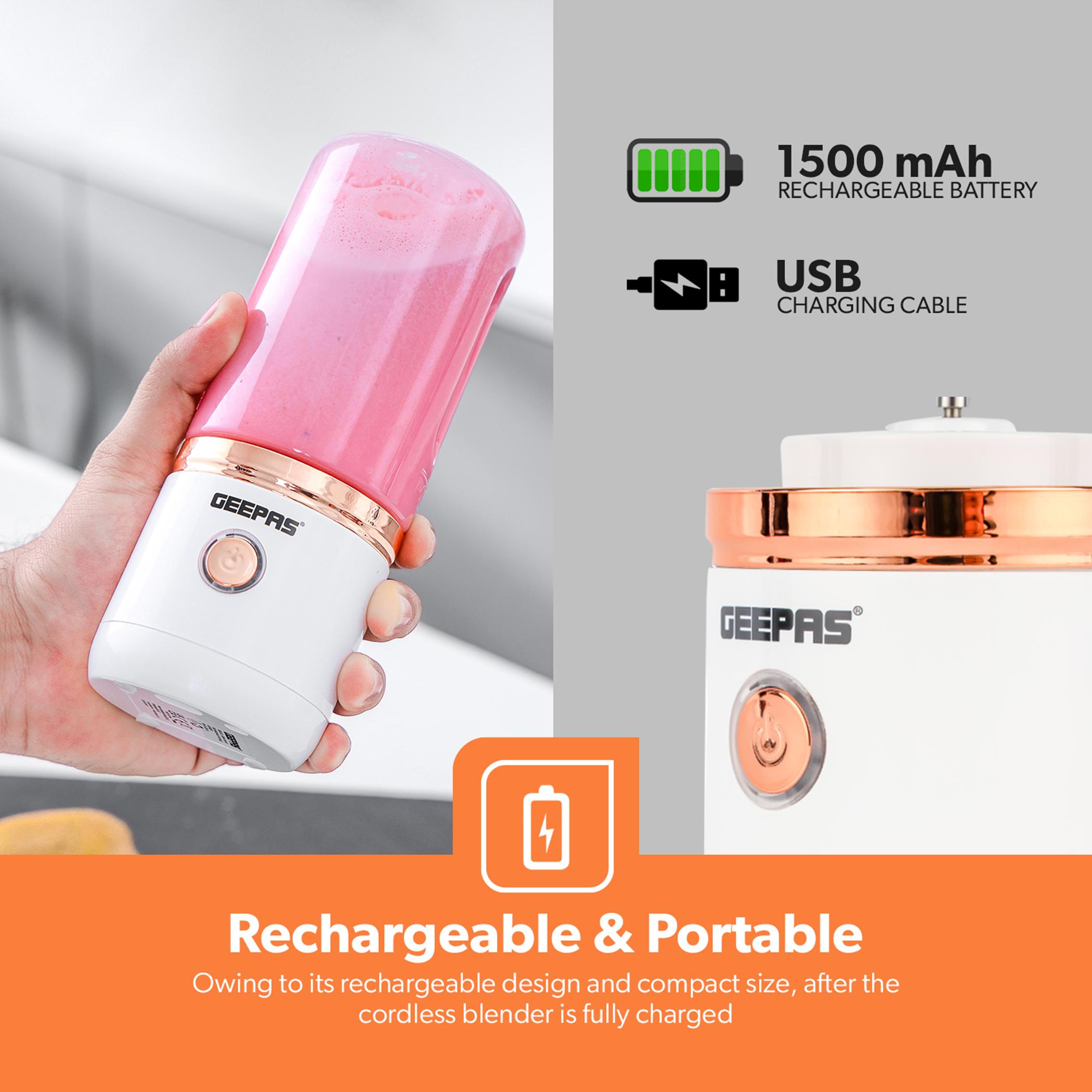 Rechargeable 420 ml Portable Blender- GSB44058-household-appliances-kitchenappliances-blendersmixersandgrinders-image-4