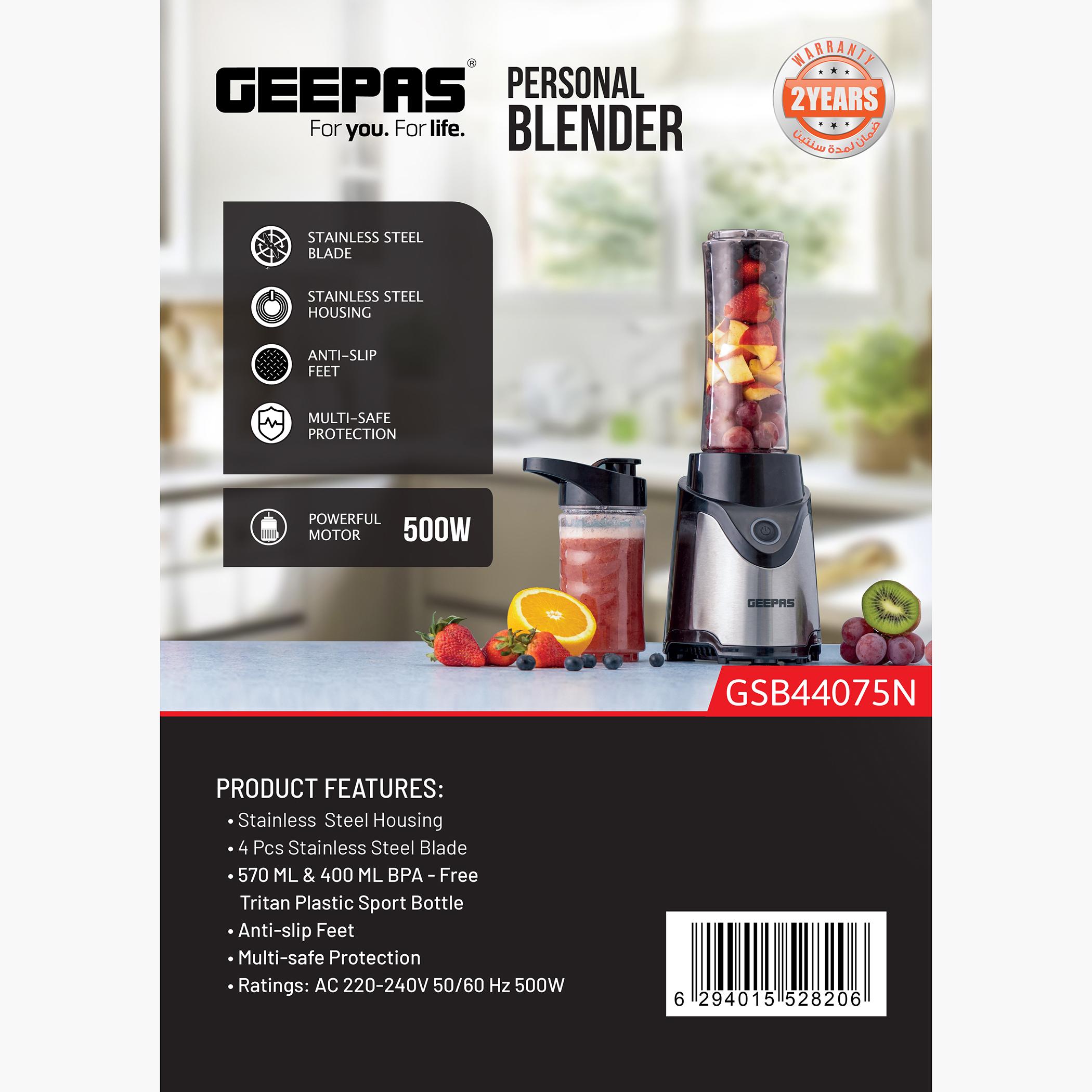 500W Blender with Stainless Steel Blade and Tritan Jars - GSB44075N-household-appliances-kitchenappliances-blendersmixersandgrinders-image-6
