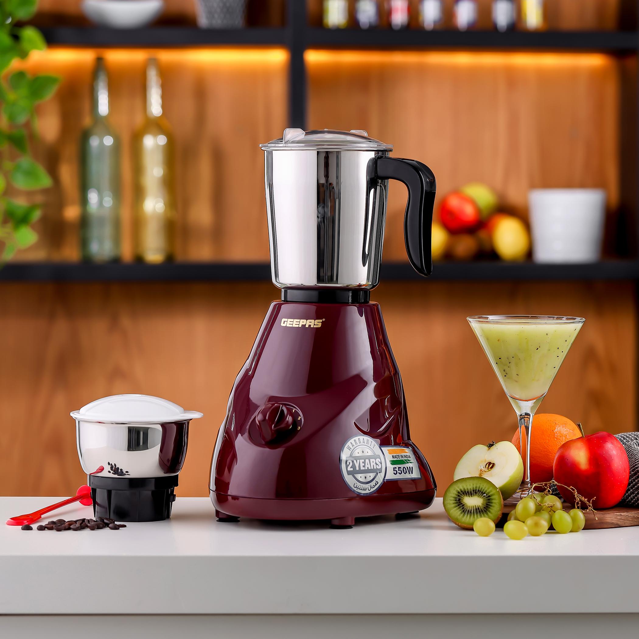 خلاط 2 في 1 بقوة 550 واط مع شفرة ستانلس ستيل من جيباس - GSB44091-household-appliances-kitchenappliances-blendersmixersandgrinders-image-2
