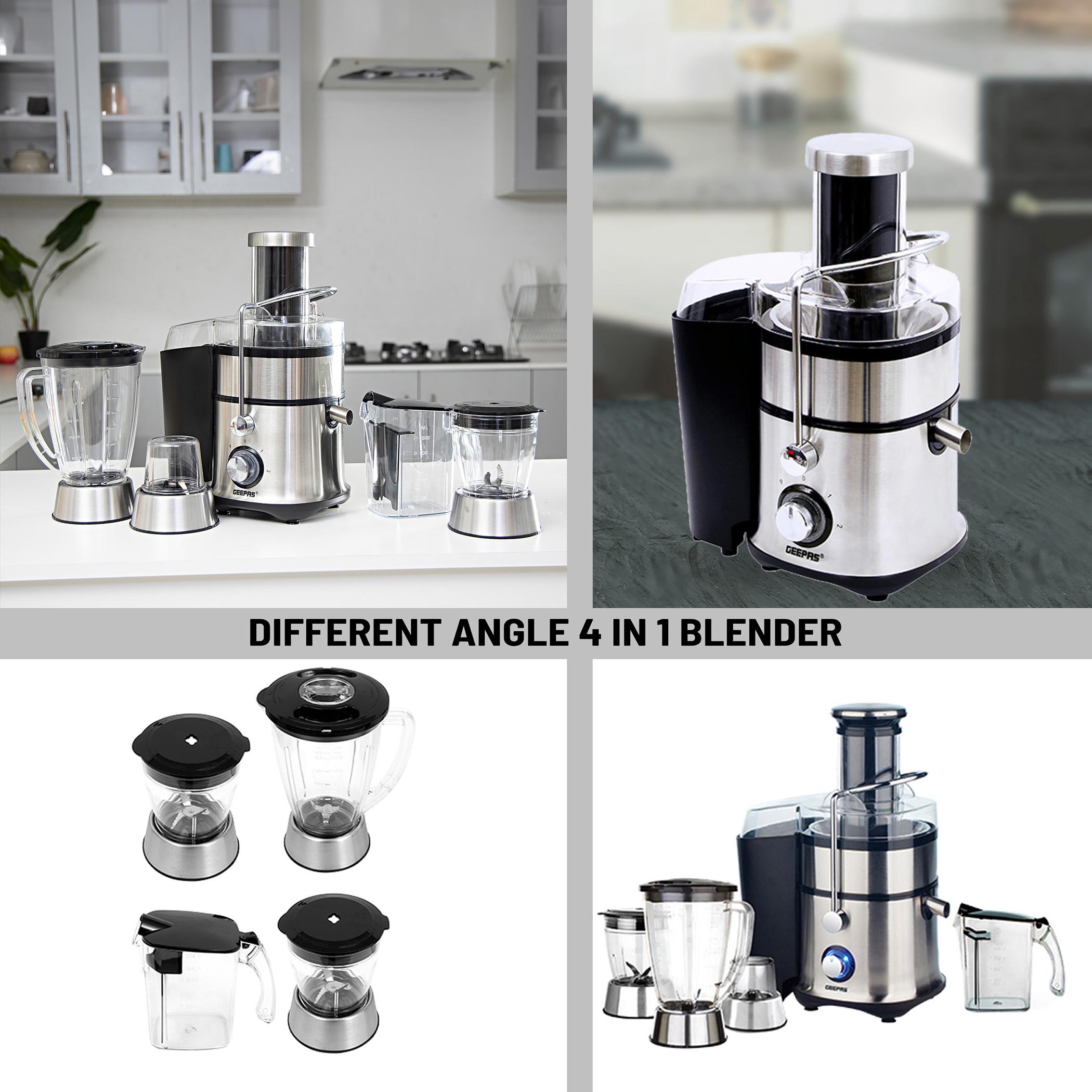 Stainless Steel 800W 4-in-1 Electric Juicer and Blender - GSB5451-household-appliances-kitchenappliances-blendersmixersandgrinders-image-4