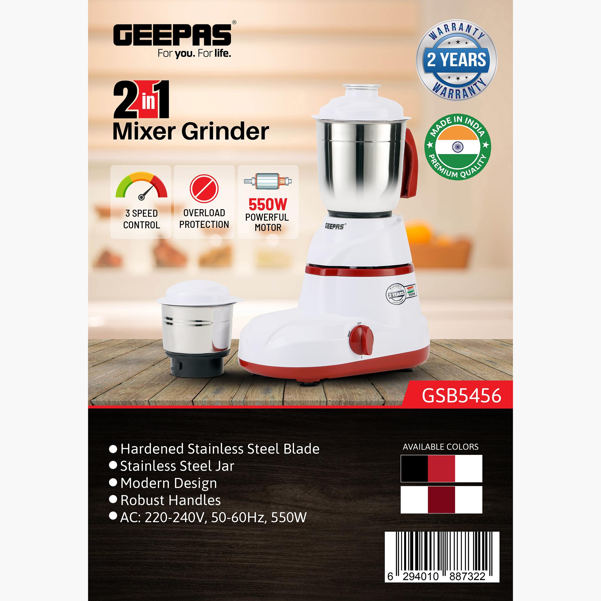 550W 2-in-1 Mixer Grinder- GSB5456-household-appliances-kitchenappliances-blendersmixersandgrinders-image-6