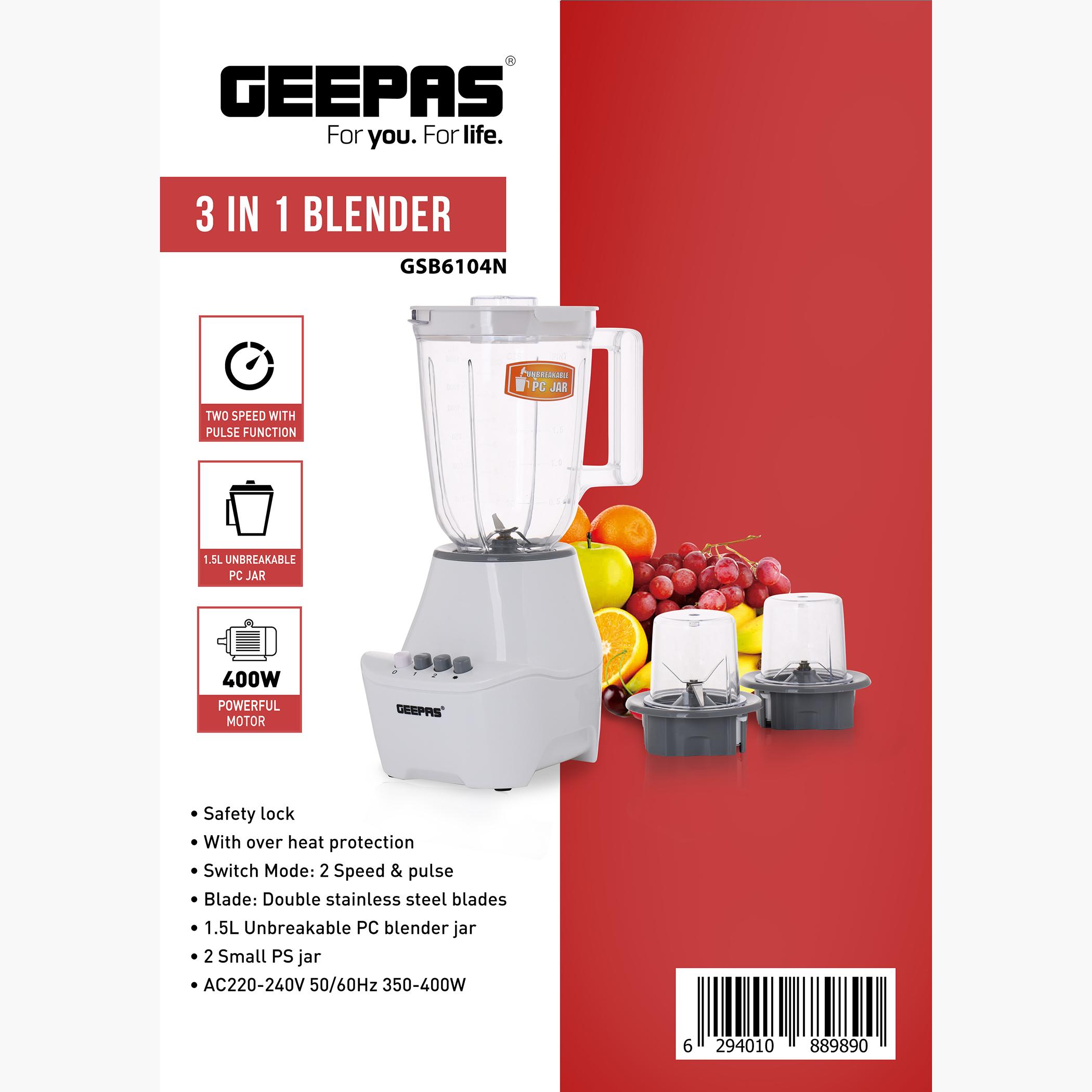 400W 3-in-1 Blender - GSB6104N-household-appliances-kitchenappliances-blendersmixersandgrinders-image-6