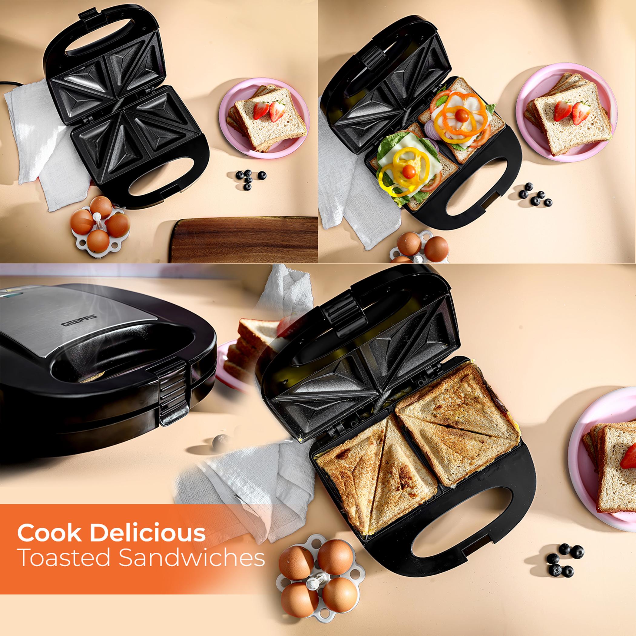 700W 2-Slice Grill Maker with Non-Stick Plates - GGM6002-household-appliances-kitchenappliances-otherkitchenappliances-image-3