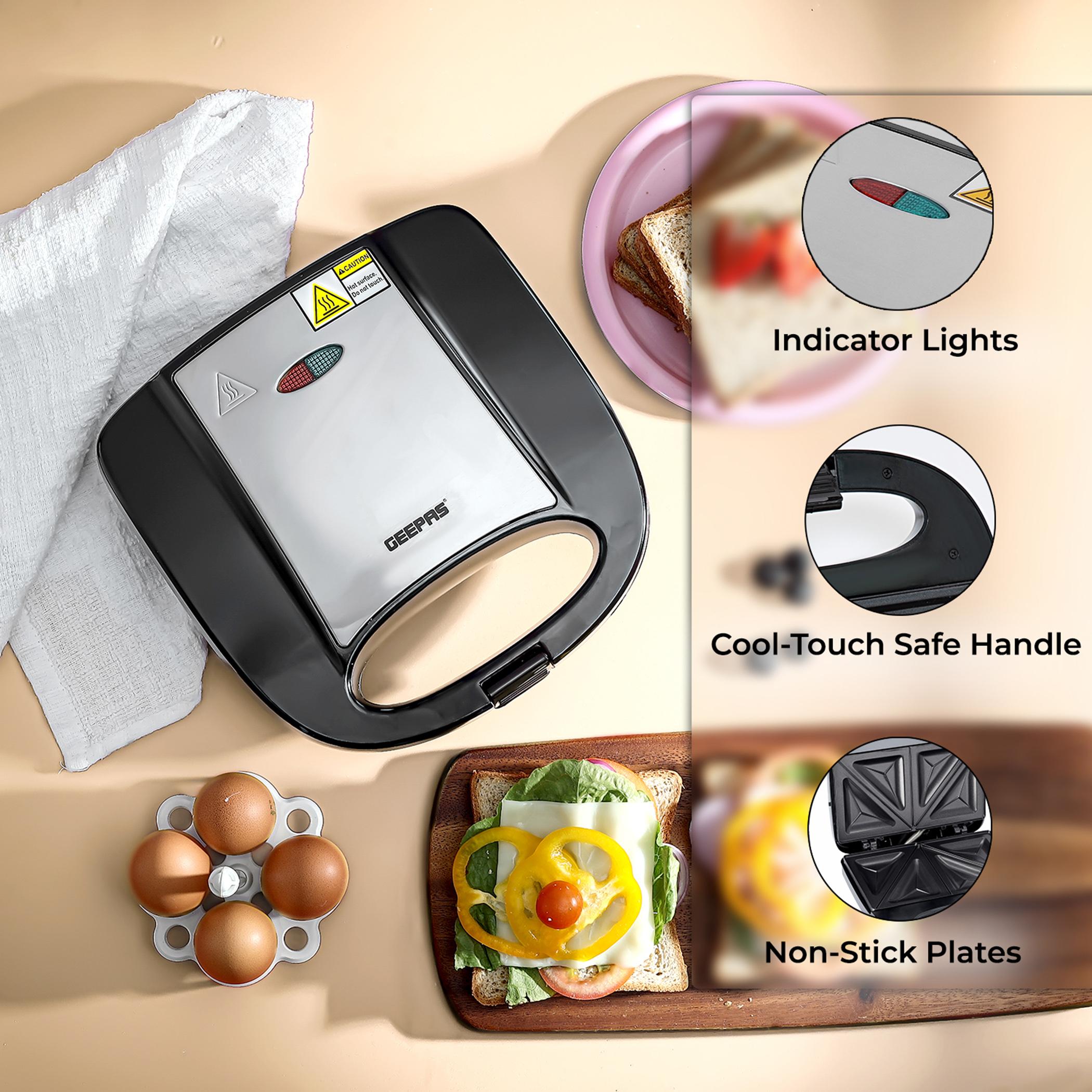 700W 2-Slice Grill Maker with Non-Stick Plates - GGM6002-household-appliances-kitchenappliances-otherkitchenappliances-image-4