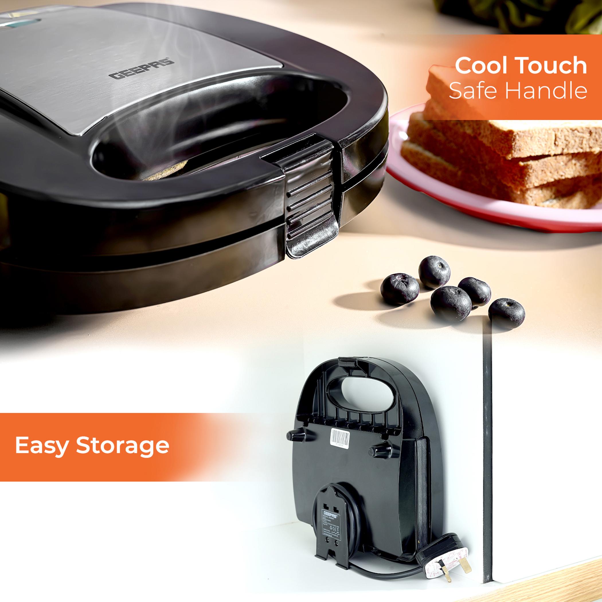 700W 2-Slice Grill Maker with Non-Stick Plates - GGM6002-household-appliances-kitchenappliances-otherkitchenappliances-image-5