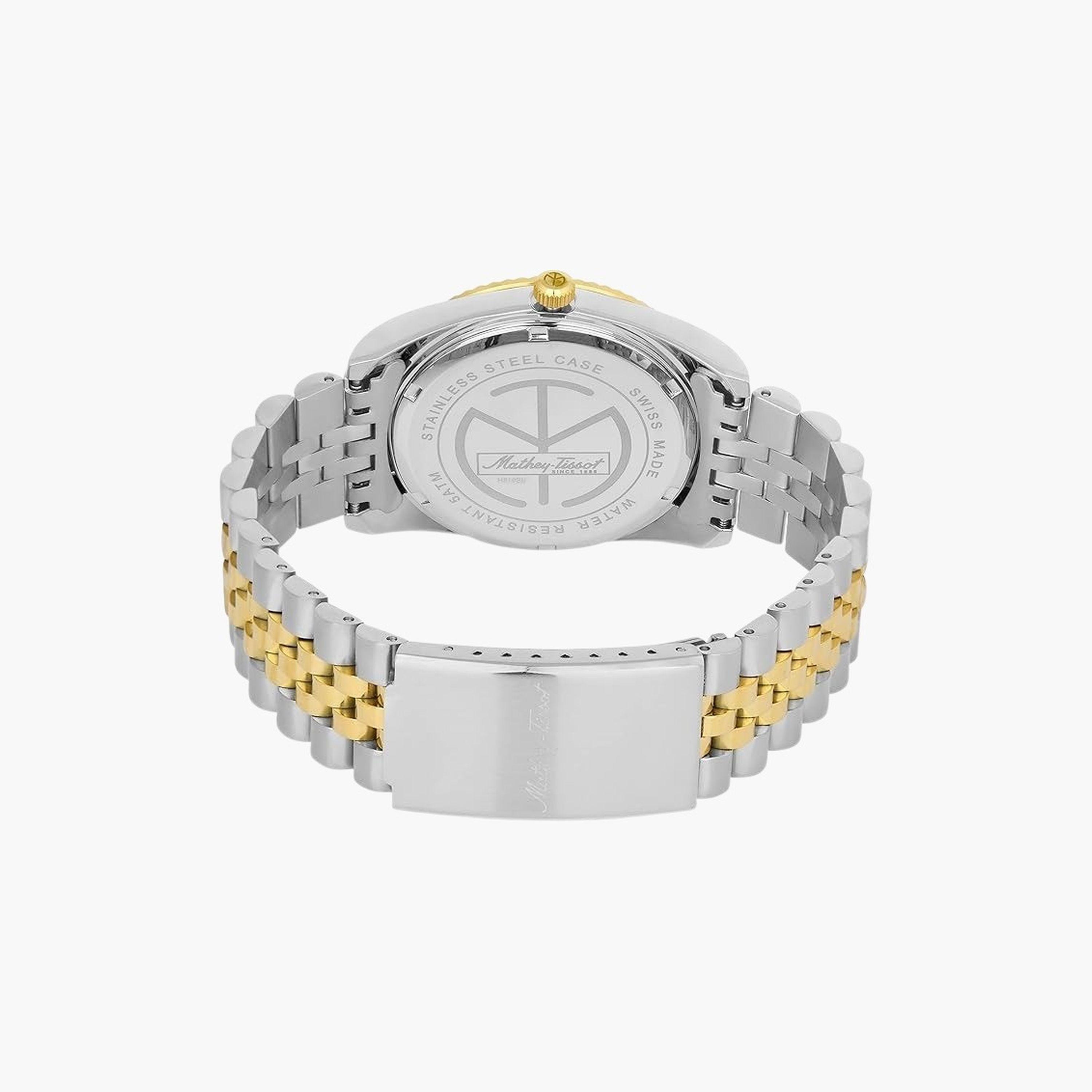 ماثي تيسوت- ساعة رجالية تناظرية سوار ستانلس ستيل ثنائي اللون 40 مم | H710BDI-men-watchesandjewellery-watches-image-3