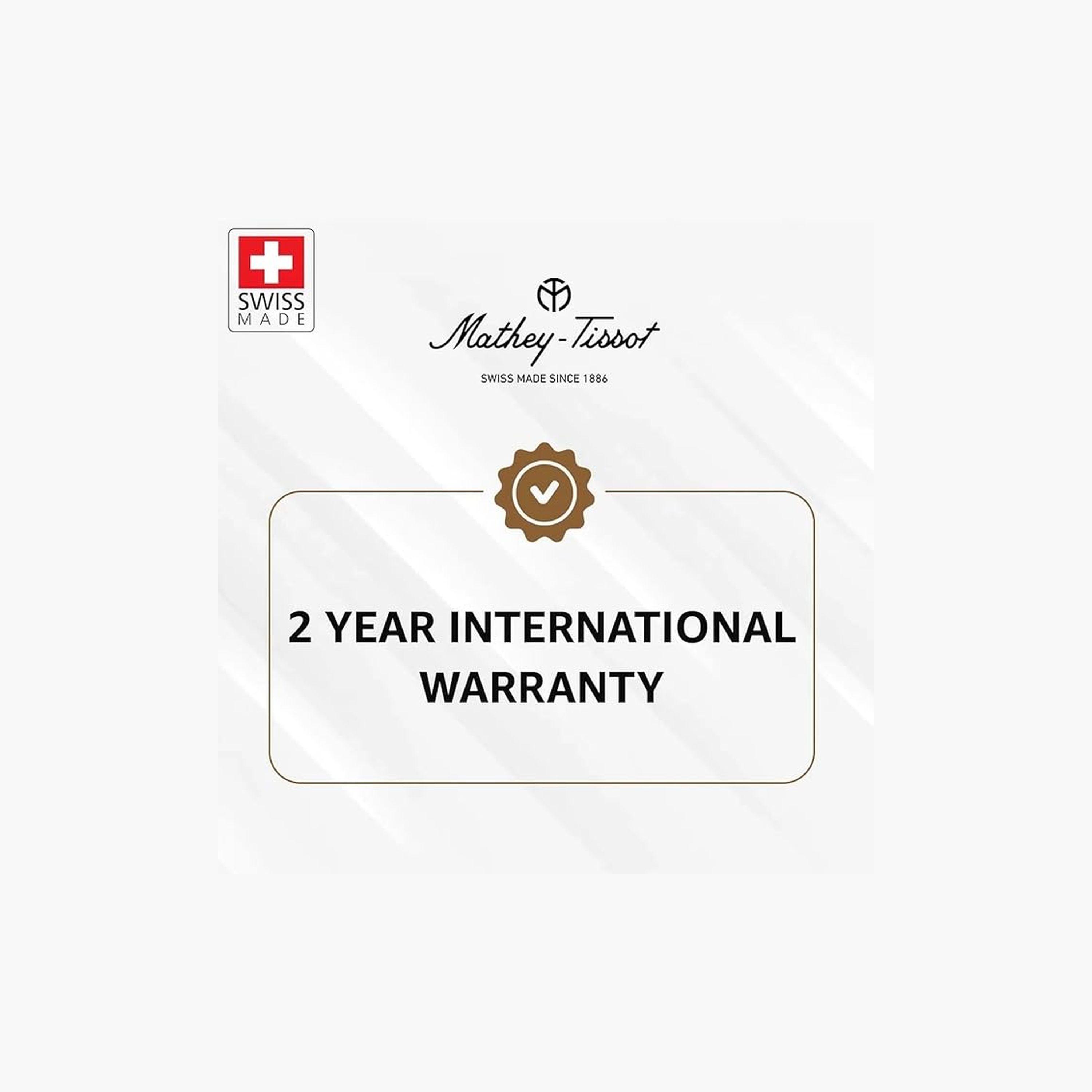 ماثي تيسوت- ساعة رجالية تناظرية سوار ستانلس ستيل ومينا باللون الذهبي 40 مم | H710PDI-men-watchesandjewellery-watches-image-3