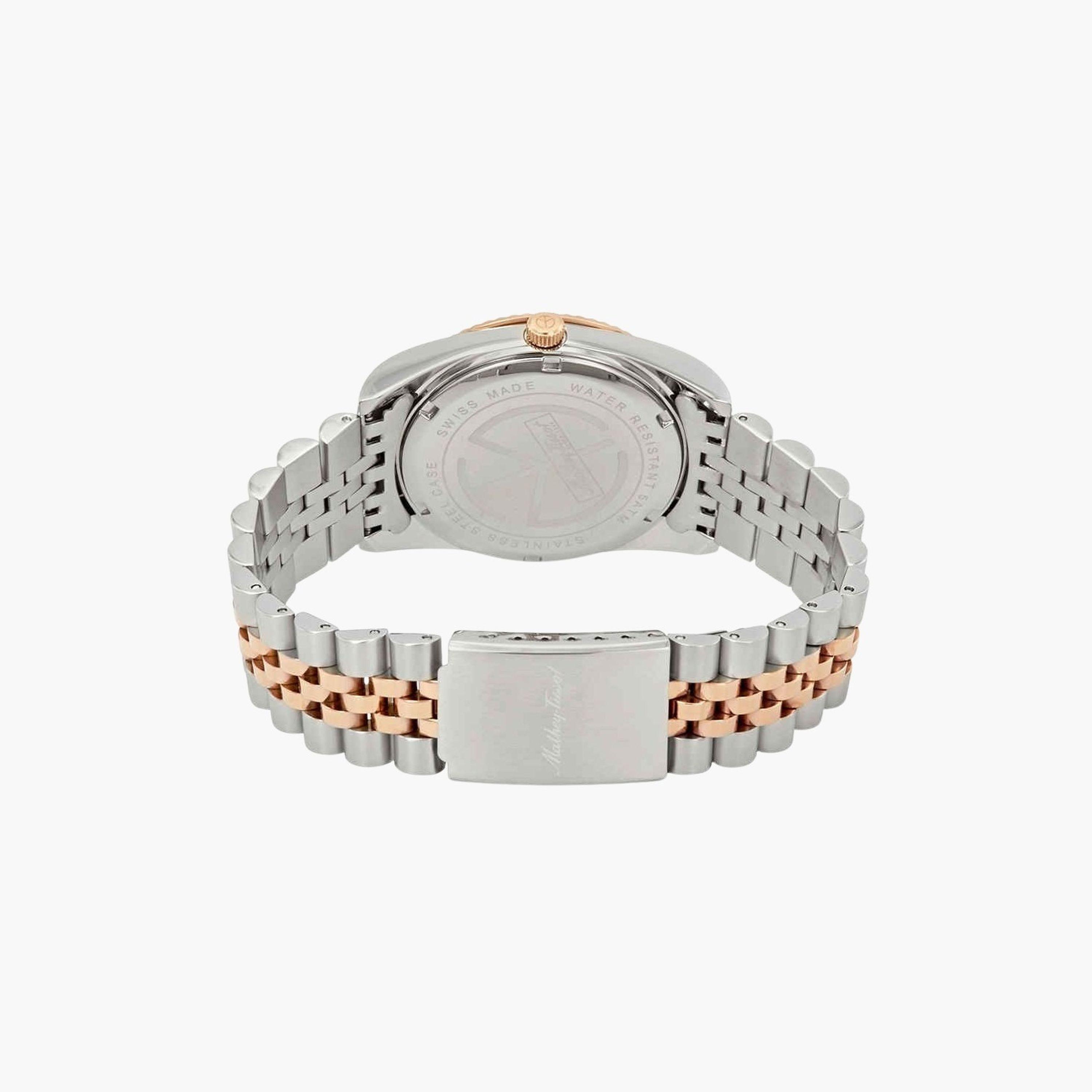 ماثي تيسوت- ساعة رجالية تناظرية سوار ستانلس ستيل ثنائي اللون 40 مم | H810RN-men-watchesandjewellery-watches-image-3