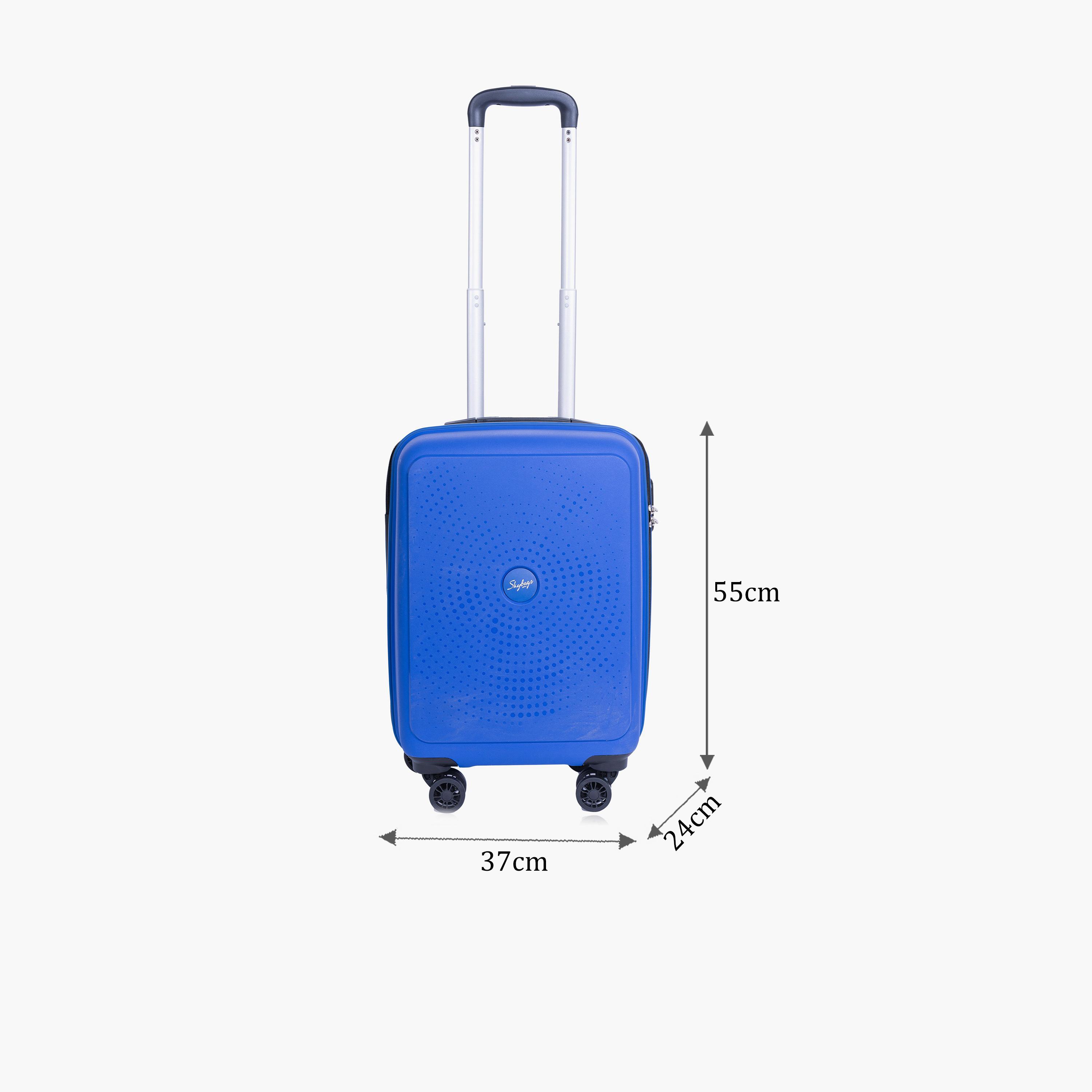 Skybags Zap 55 CM Small Cabin Polypropylene Hard Sided 4-Wheeler Spinner Trolley Bag with Combination Lock | ZAP-BL20-1902-travel-luggagesandbags-luggage-image-2