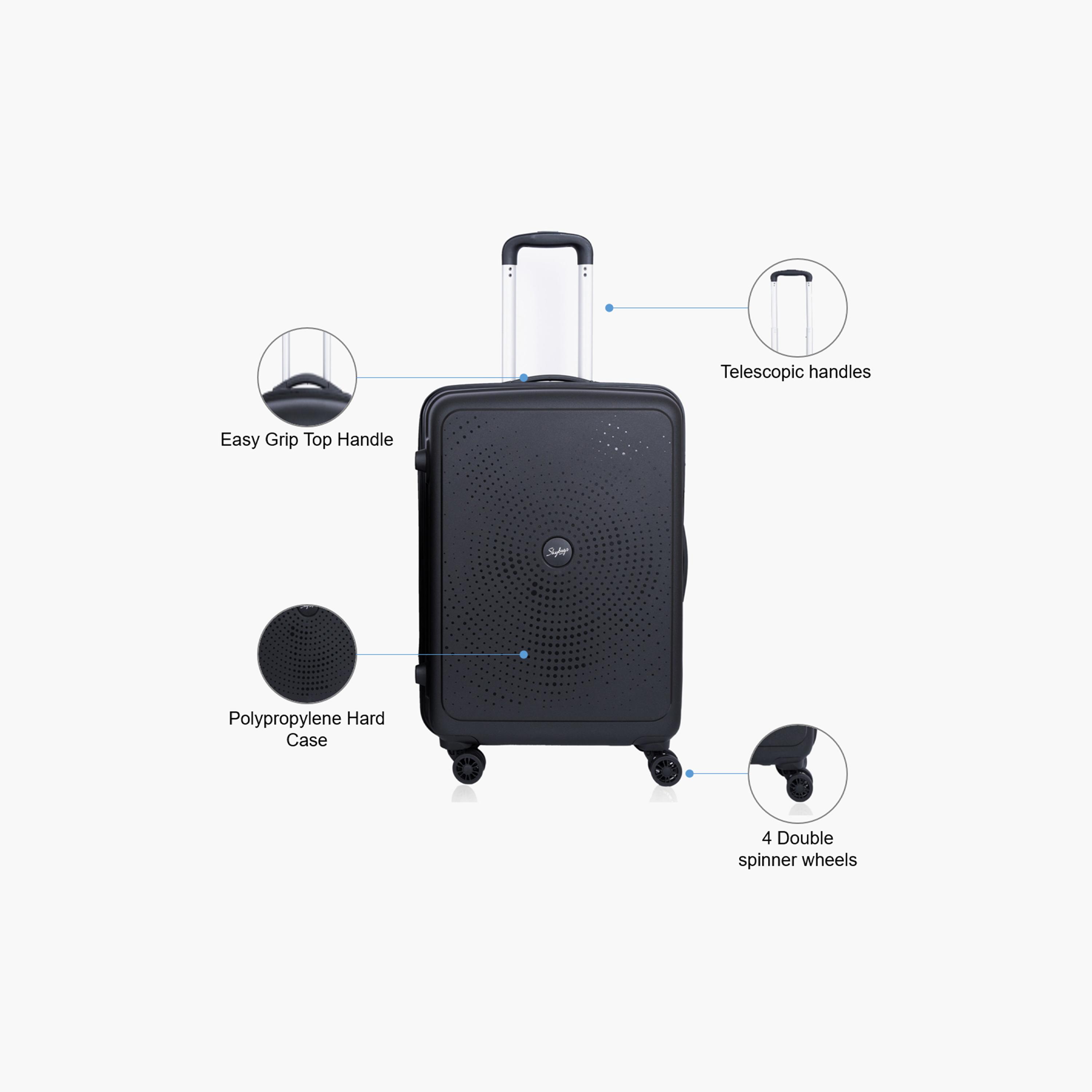 Skybags Zap 66 CM Medium Check-in Polypropylene Hard Sided 4-Wheeler Spinner Trolley Bag with Combination Lock | ZAP-B24-1913-travel-luggagesandbags-luggage-image-3