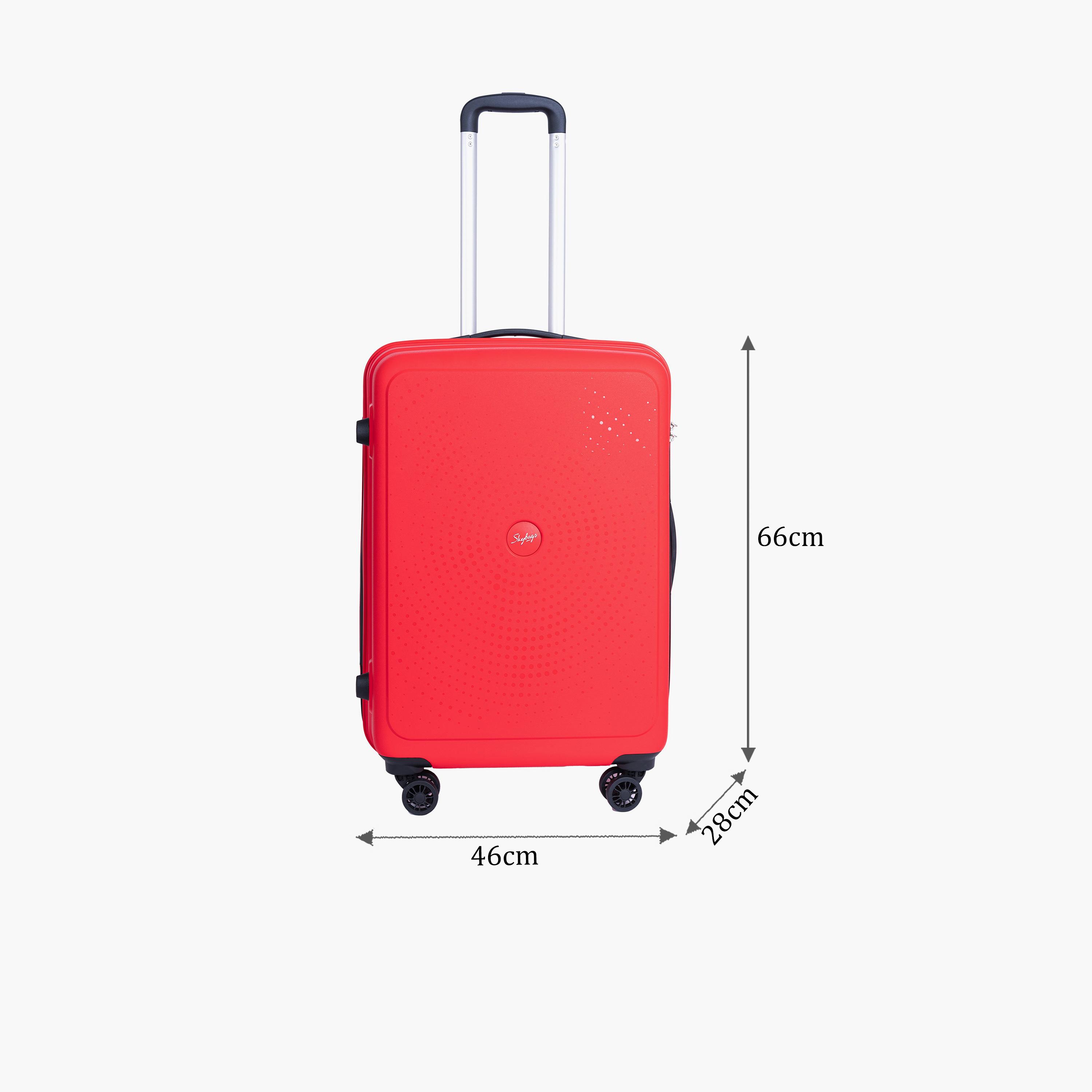 Skybags Zap 66 CM Medium Check-in Polypropylene Hard Sided 4-Wheeler Spinner Trolley Bag with Combination Lock | ZAP-R24-1908-travel-luggagesandbags-luggage-image-2