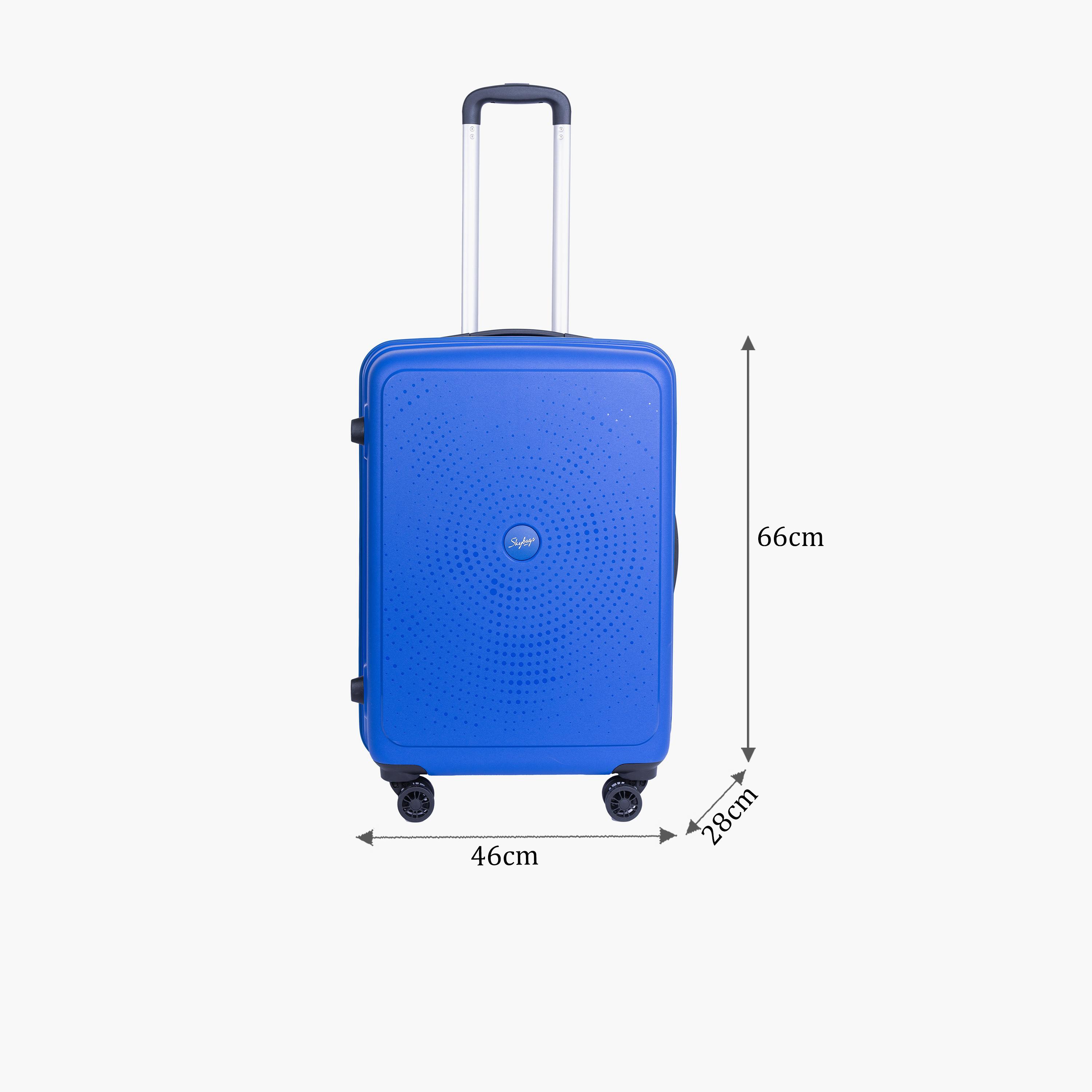 Skybags Zap 66 CM Medium Check-in Polypropylene Hard Sided 4-Wheeler Spinner Trolley Bag with Combination Lock | ZAP-BL24-1903-travel-luggagesandbags-luggage-image-2