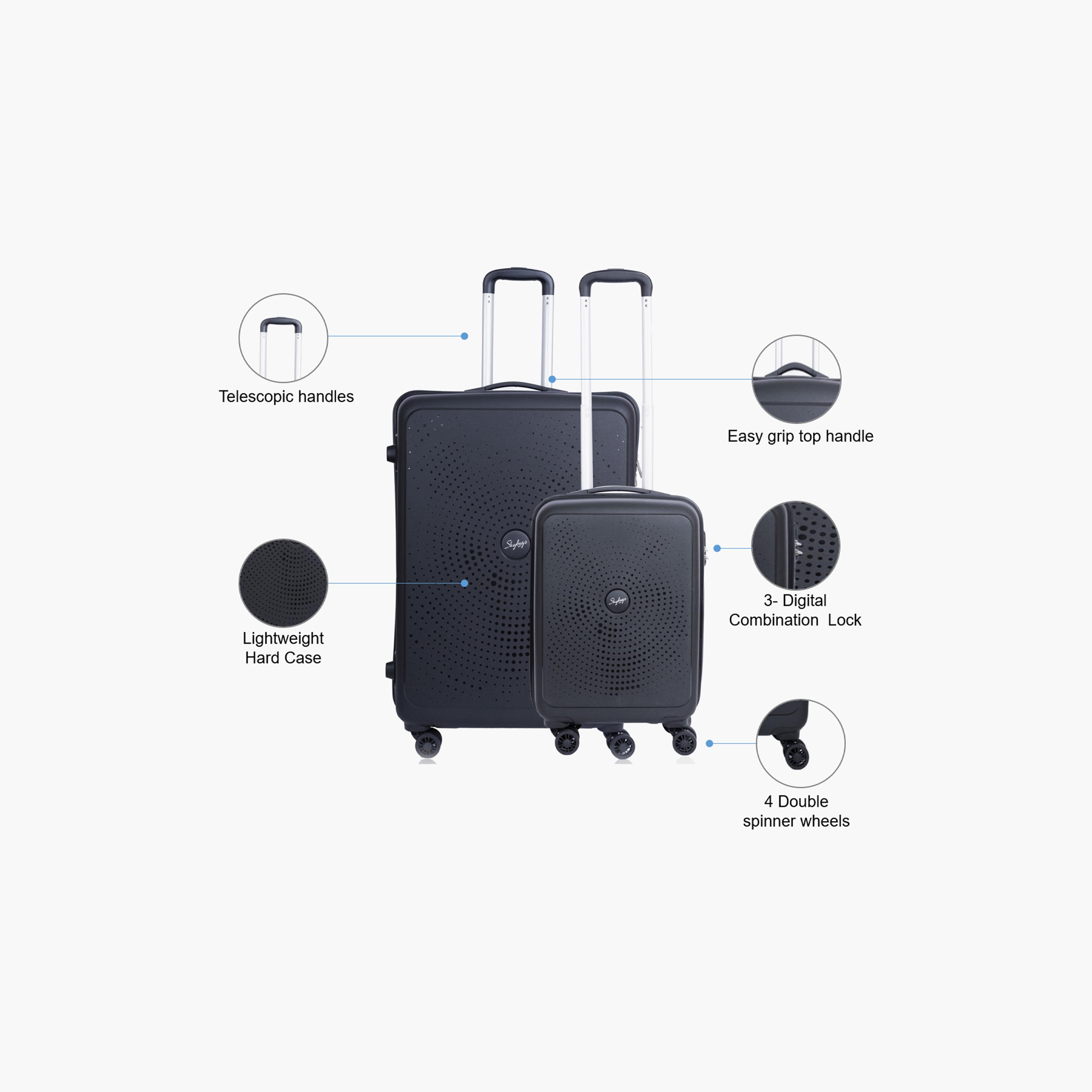 Skybags Zap Set of 2 Polypropylene Hard Sided 4-Wheeler Spinner Trolley Bag with Combination Lock | ZAP-B2-1911-travel-luggagesandbags-luggage-image-2