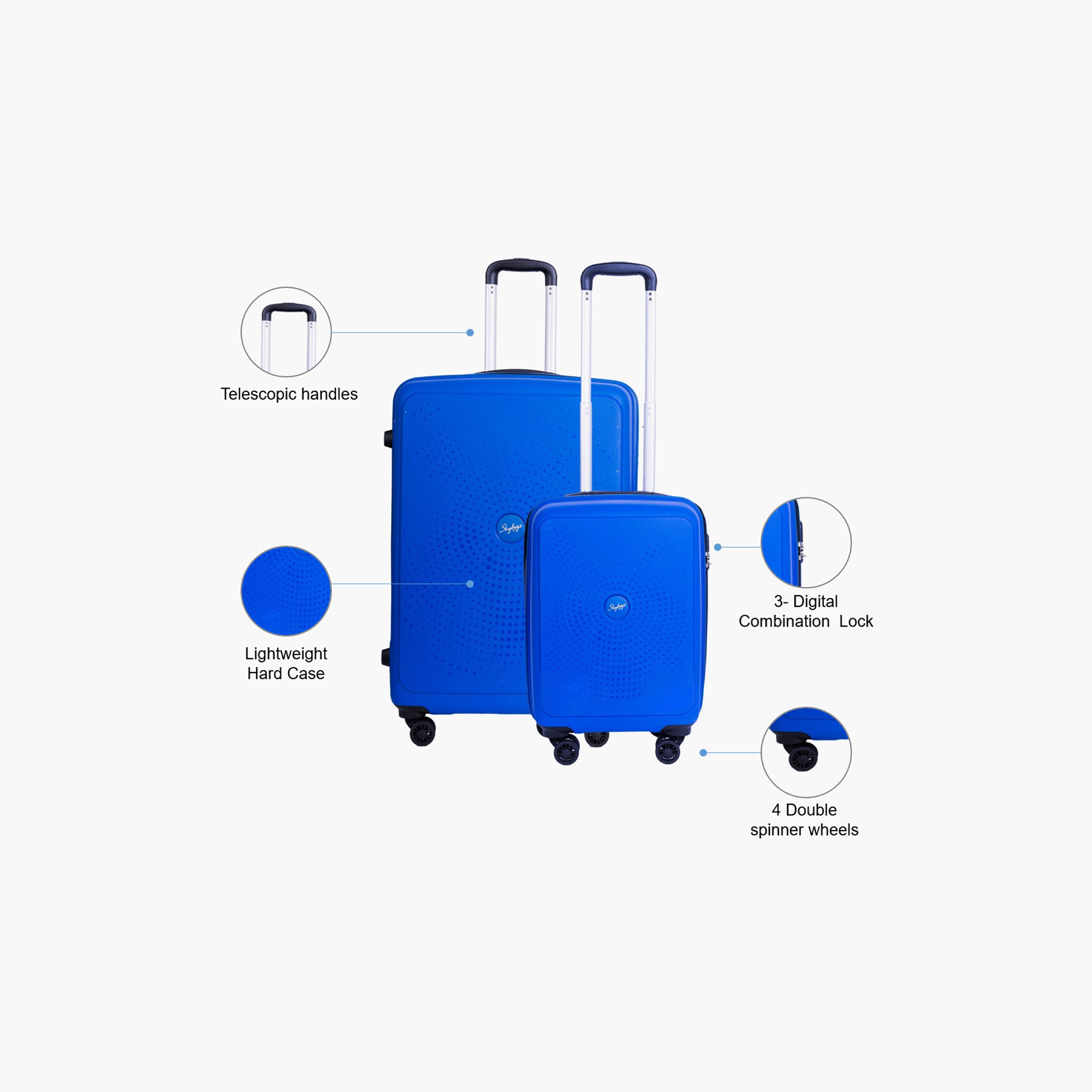 Skybags Zap Set of 2 Polypropylene Hard Sided 4-Wheeler Spinner Trolley Bag with Combination Lock | ZAP-BL2-1901-travel-luggagesandbags-luggage-image-2