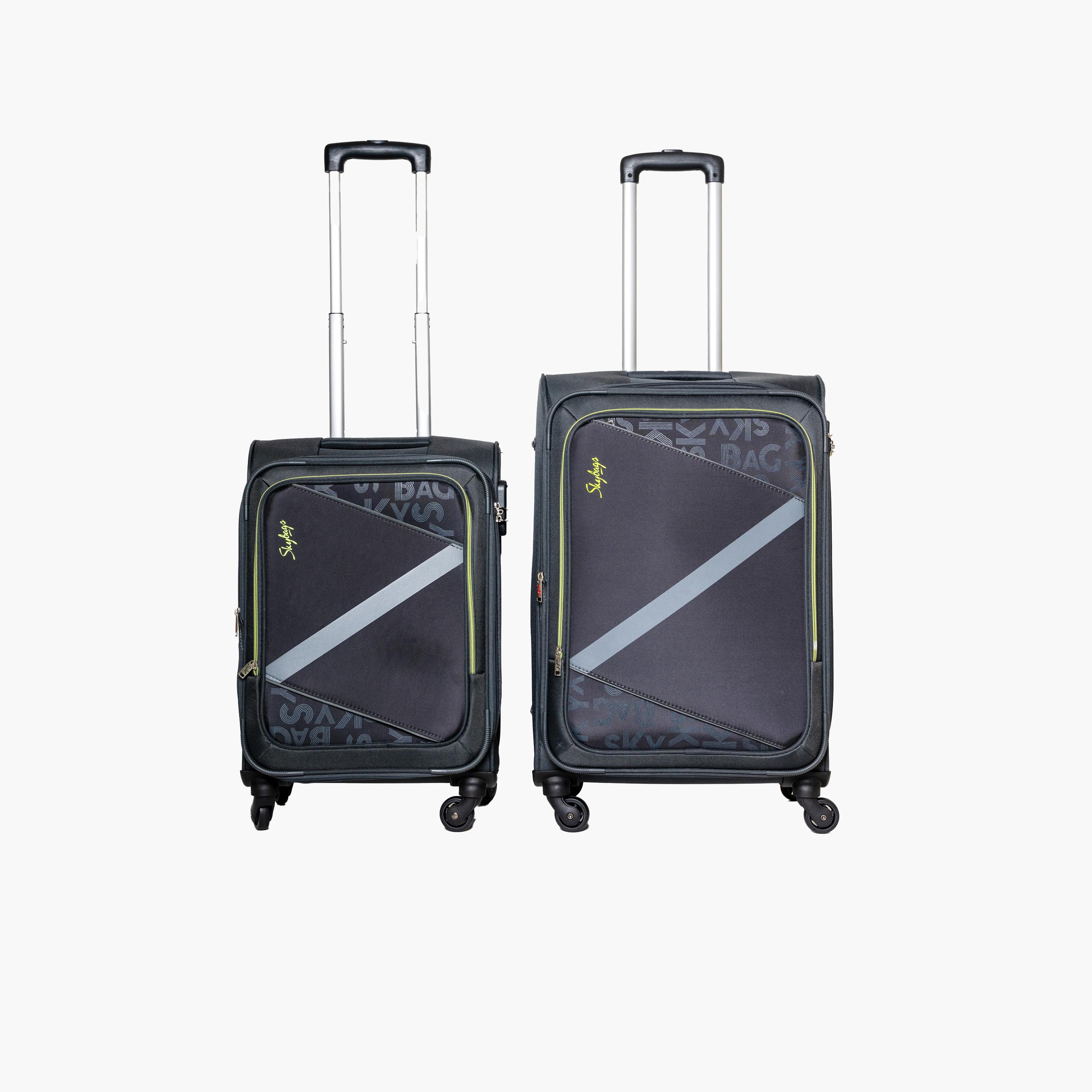 Skybags Spotlight Set of 2 Polyester Soft Sided 4-Wheeler Spinner Trolley Bag with Built-In Combination Lock | SLIGHT-SL2-1606-2set-travel-luggagesandbags-luggage-image-1
