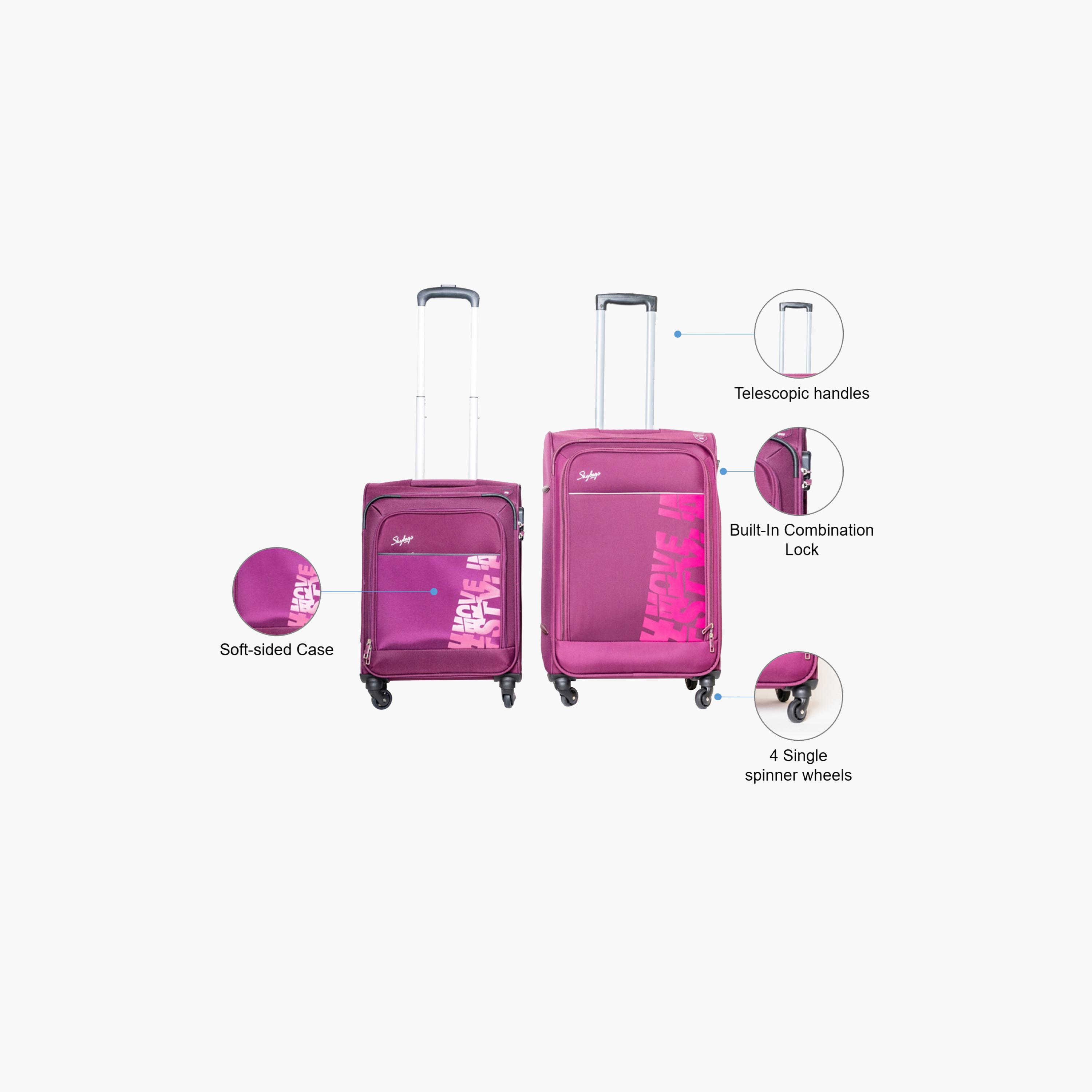Skybags Rhumba Set of 2 Polyester Soft Sided 4-Wheeler Spinner Trolley Bag with Built-In Combination Lock | RHUMBA-SL2-1406-2set-travel-luggagesandbags-luggage-image-2