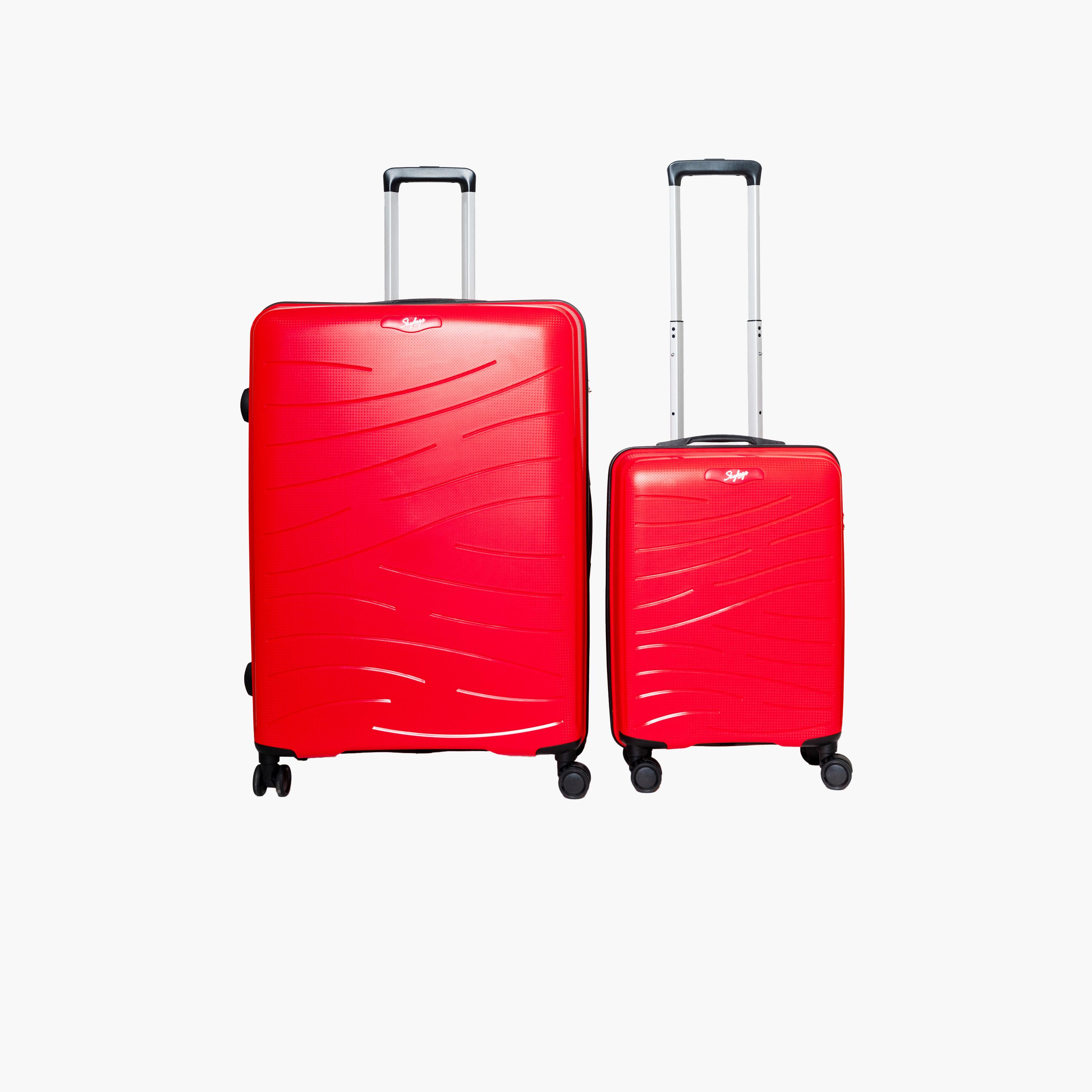 Skybags Maxx Set of 2 Polypropylene Hard Sided 4-Wheeler Spinner Trolley Bag with Built-In Combination Lock | Maxx-S2-1801-travel-luggagesandbags-luggage-image-1