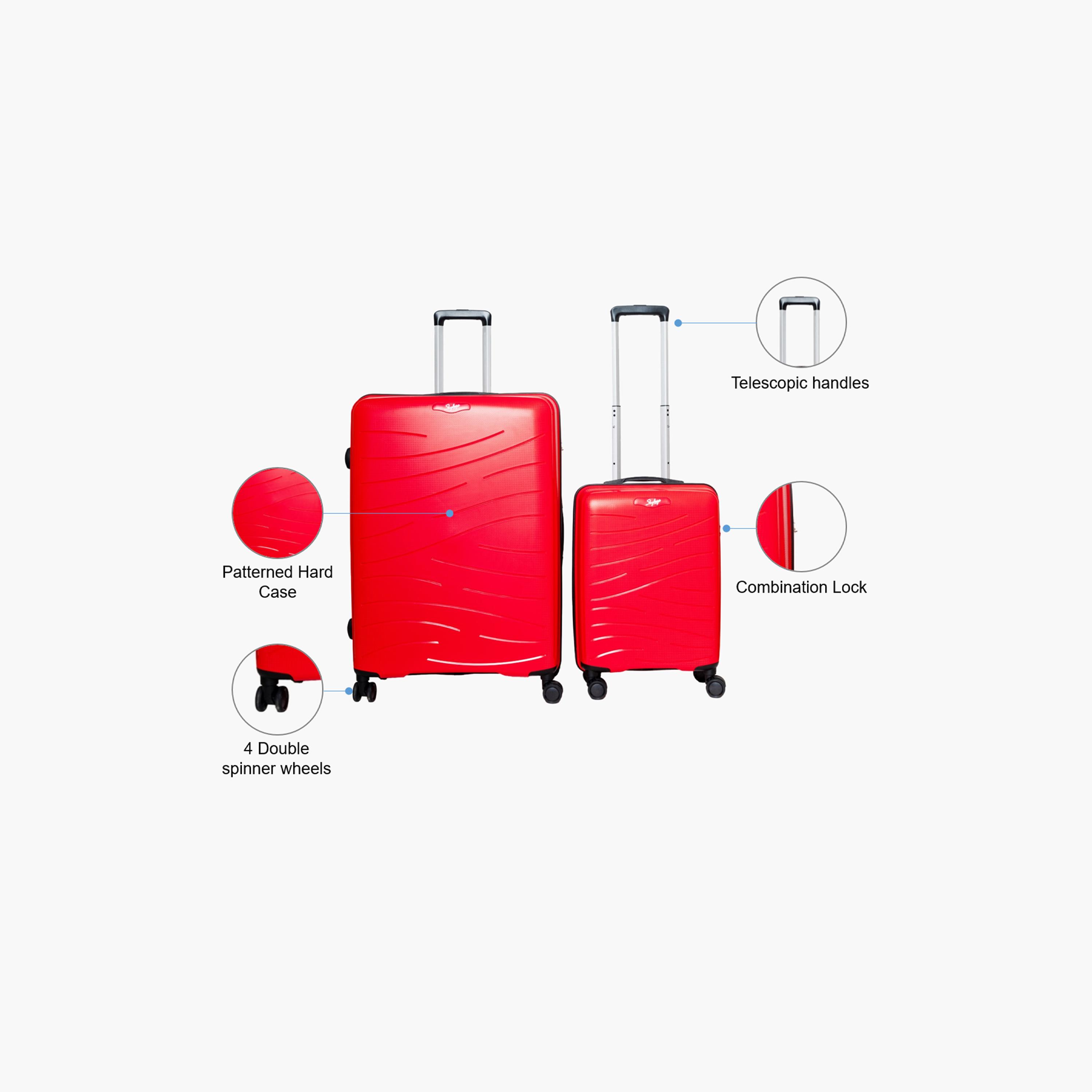 Skybags Maxx Set of 2 Polypropylene Hard Sided 4-Wheeler Spinner Trolley Bag with Built-In Combination Lock | Maxx-S2-1801-travel-luggagesandbags-luggage-image-2
