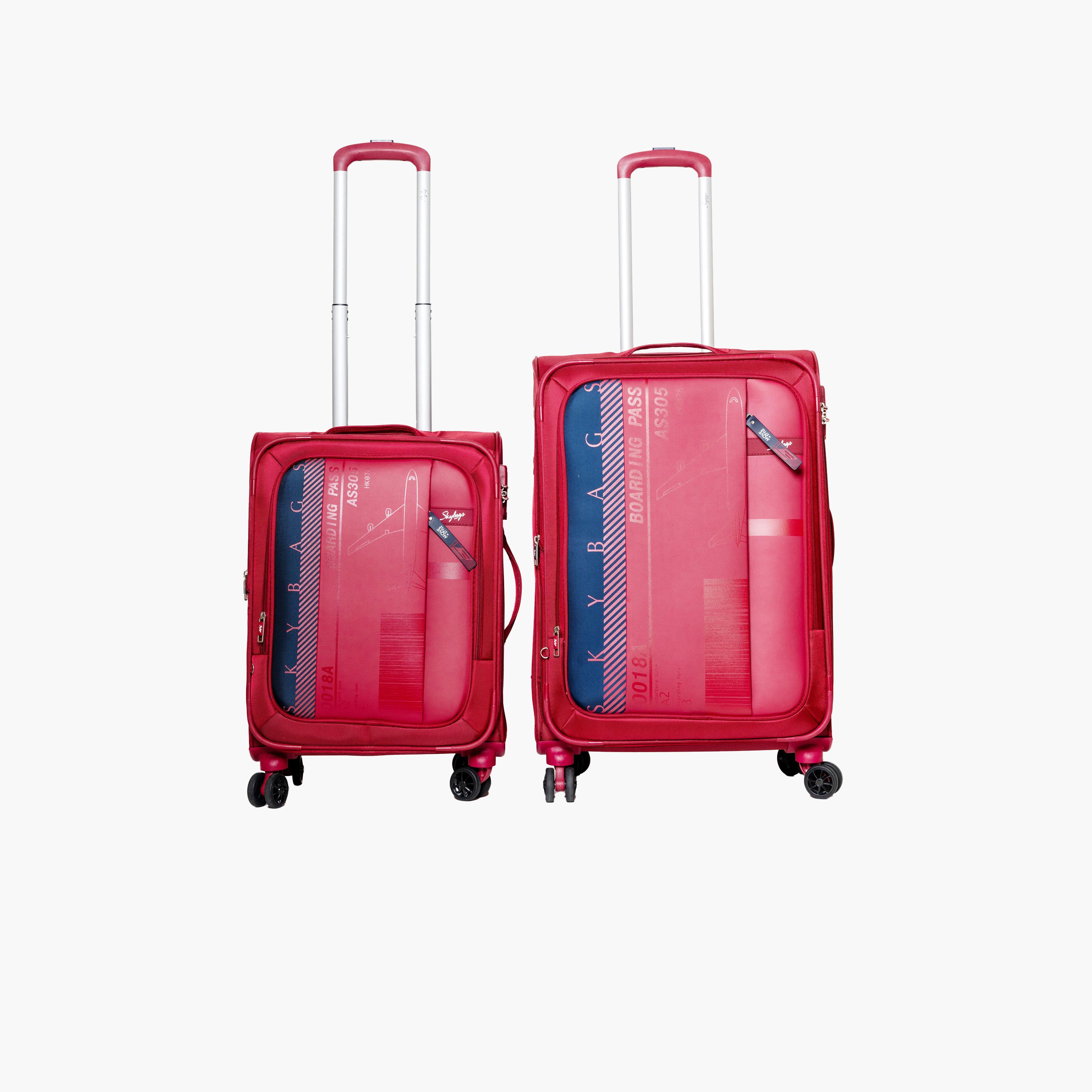 Skybags Airway Pro Set of 2 Polyester Soft Sided 4-Wheeler Spinner Trolley Bag with TSA Lock | AIRWAY-S2-1206-travel-luggagesandbags-luggage-image-1