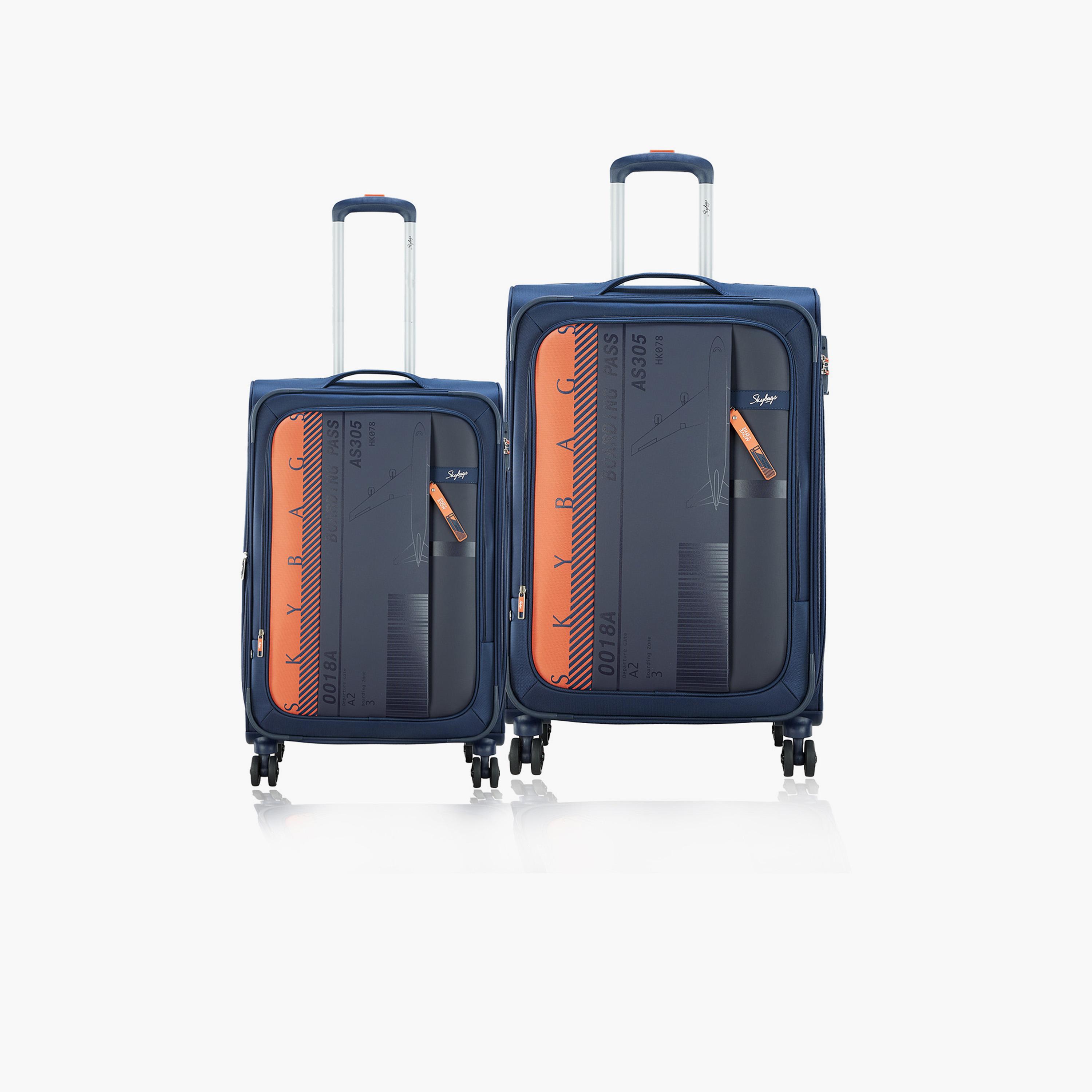 Skybags Airway Pro Set of 2 Polyester Soft Sided 4-Wheeler Spinner Trolley Bag with TSA Lock | AIRWAY-S2-1201-travel-luggagesandbags-luggage-image-1