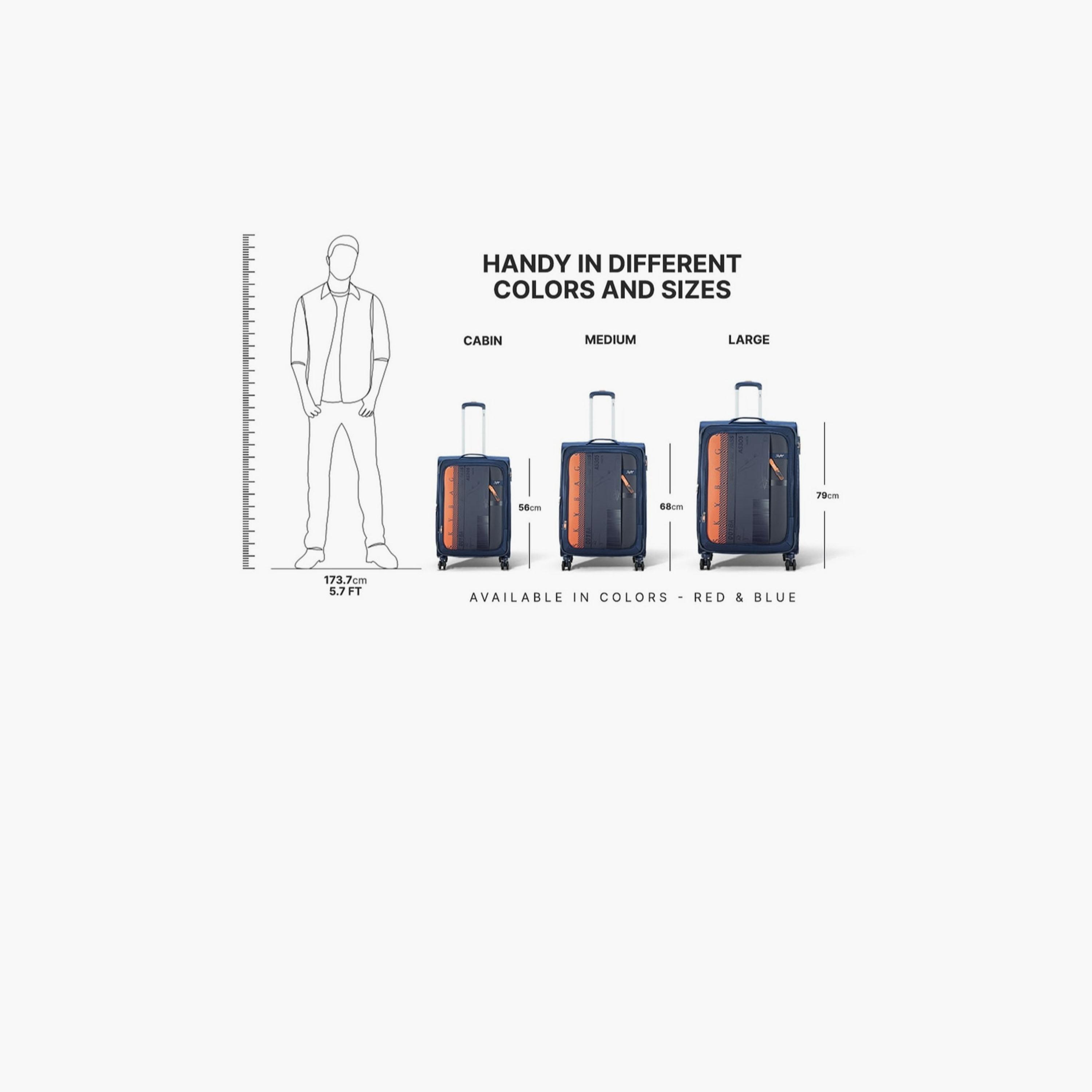 Skybags Airway Pro Set of 2 Polyester Soft Sided 4-Wheeler Spinner Trolley Bag with TSA Lock | AIRWAY-S2-1201-travel-luggagesandbags-luggage-image-6