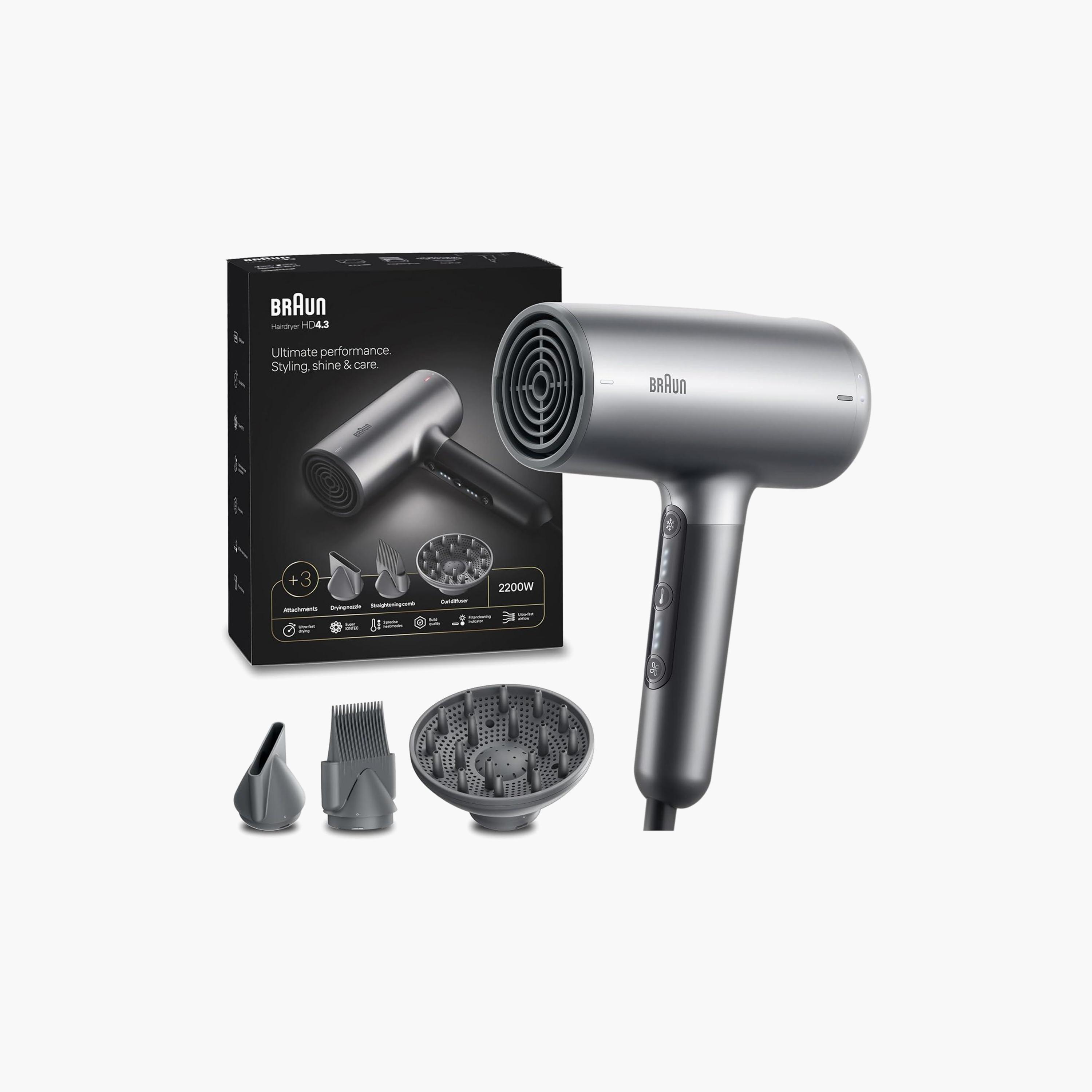 Braun Hair Dryer 2200 Watts Grey | BRHD435SDE-beautyandpersonalcare-appliances-hairstylingtools-hairdryers-image-1