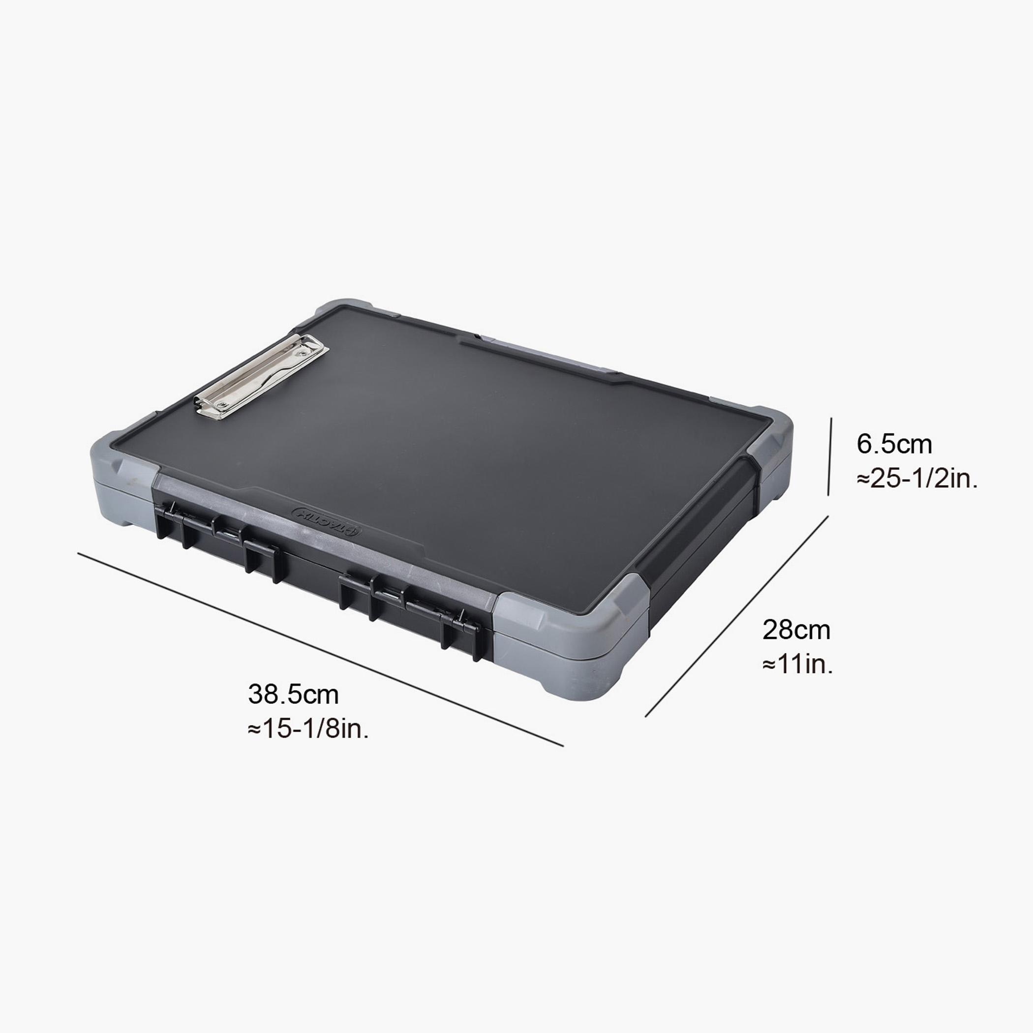 Tactix Clipboard Organizer with Steel Clip and Tablet Storage