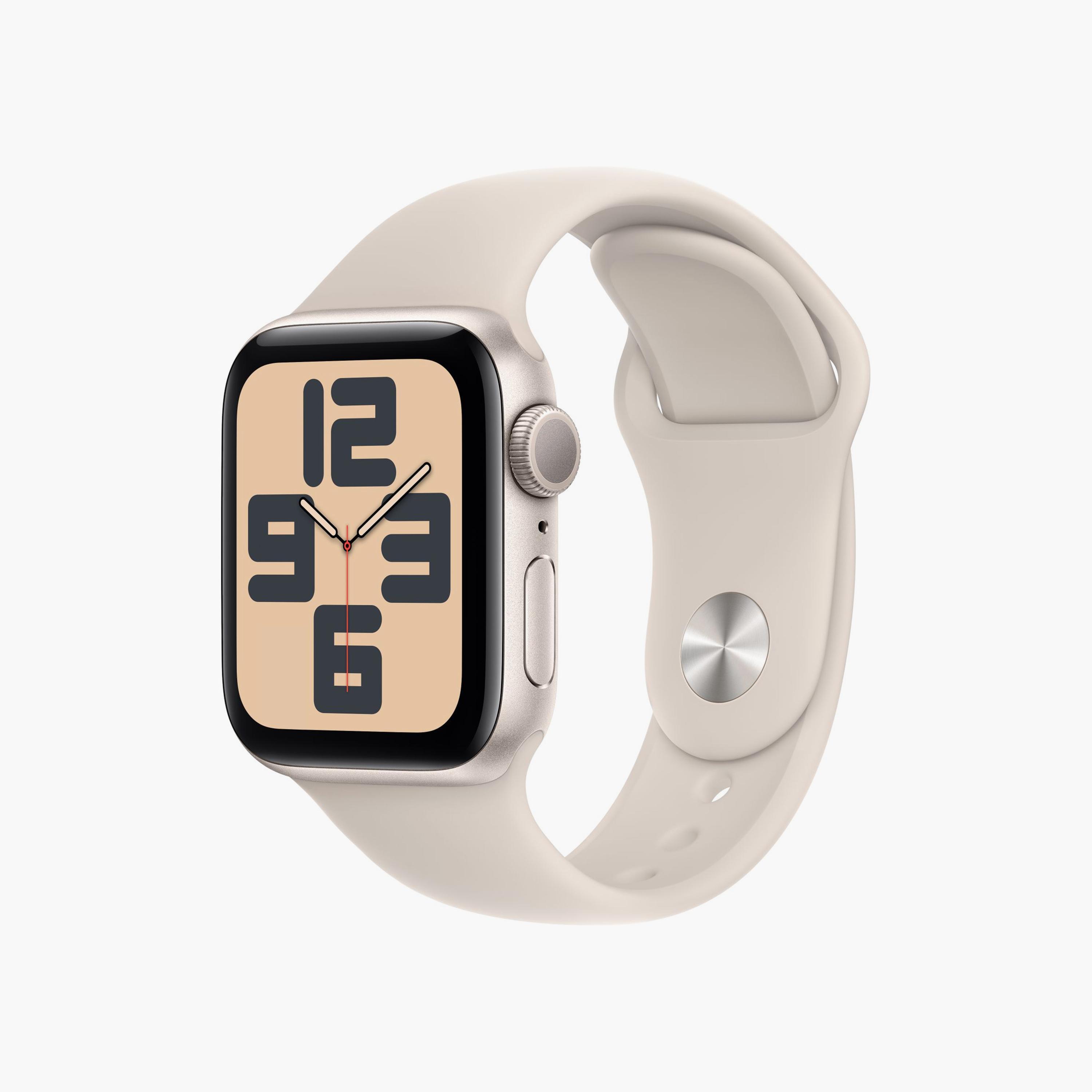 ساعة ابل SE GPS 44 مم - علبة ألومنيوم فضي متوسطة / كبيرة مع سوار رياضي أزرق عاصفة | MREE3QAA-electronics-smartwatches-image-3