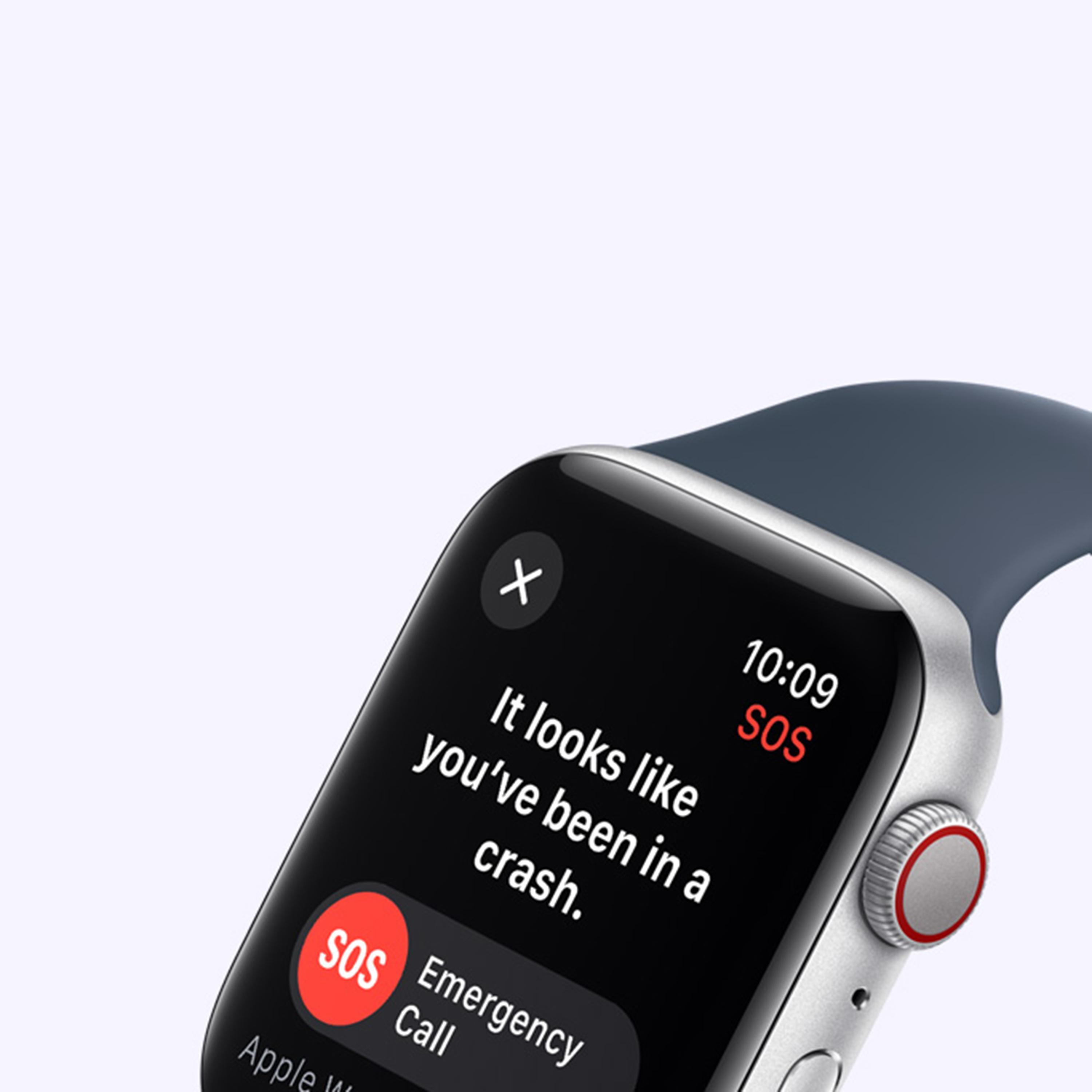ساعة أبل SE GPS + خلوي 44 مم - هيكل ألومنيوم متوسط / كبير مع سوار رياضي ستارلايت | MRGX3QAA-electronics-smartwatches-image-6