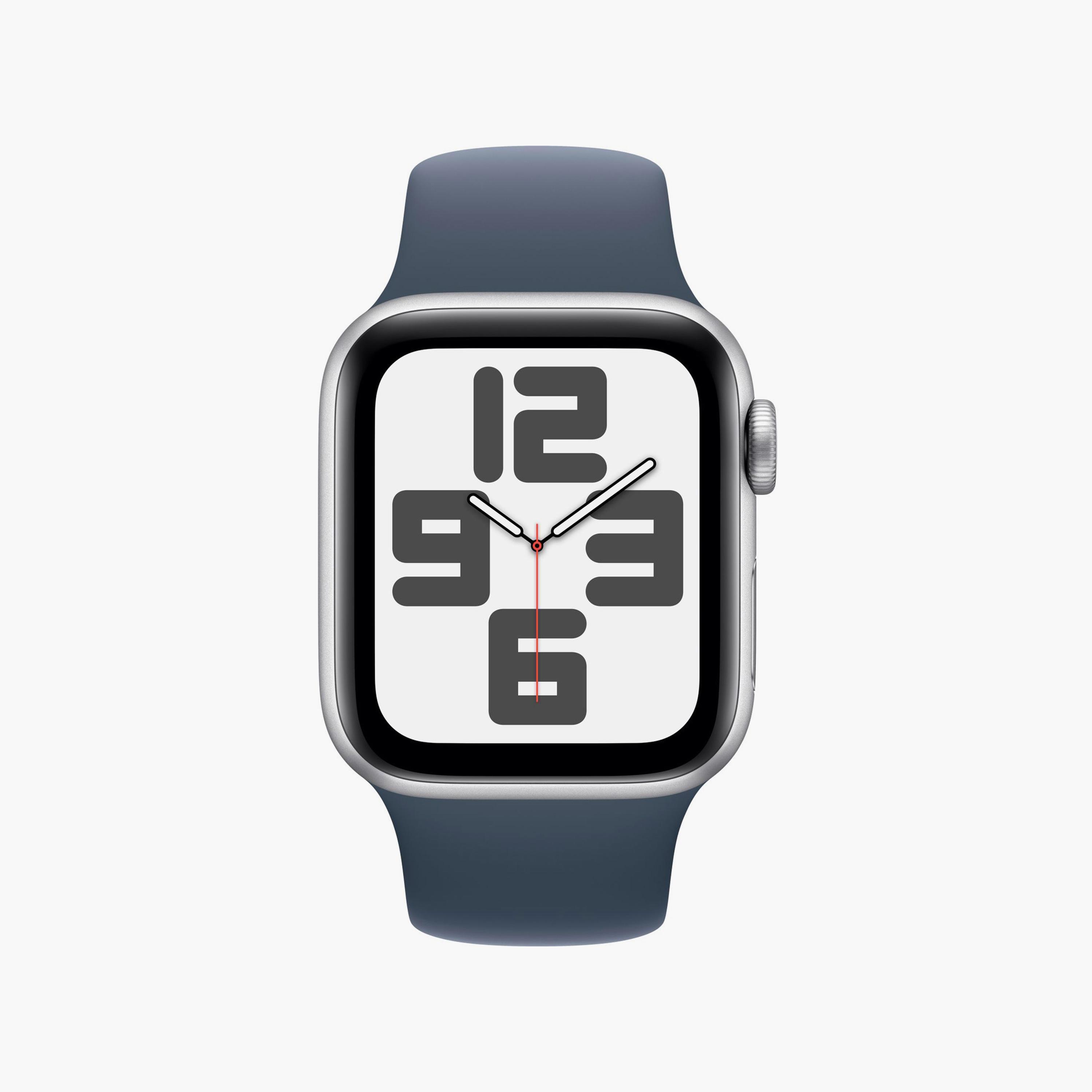 Apple Watch SE GPS 44mm - هيكل متوسط / كبير من الألومنيوم منتصف الليل مع سوار رياضي منتصف الليل | MRE93QAA-electronics-smartwatches-image-1