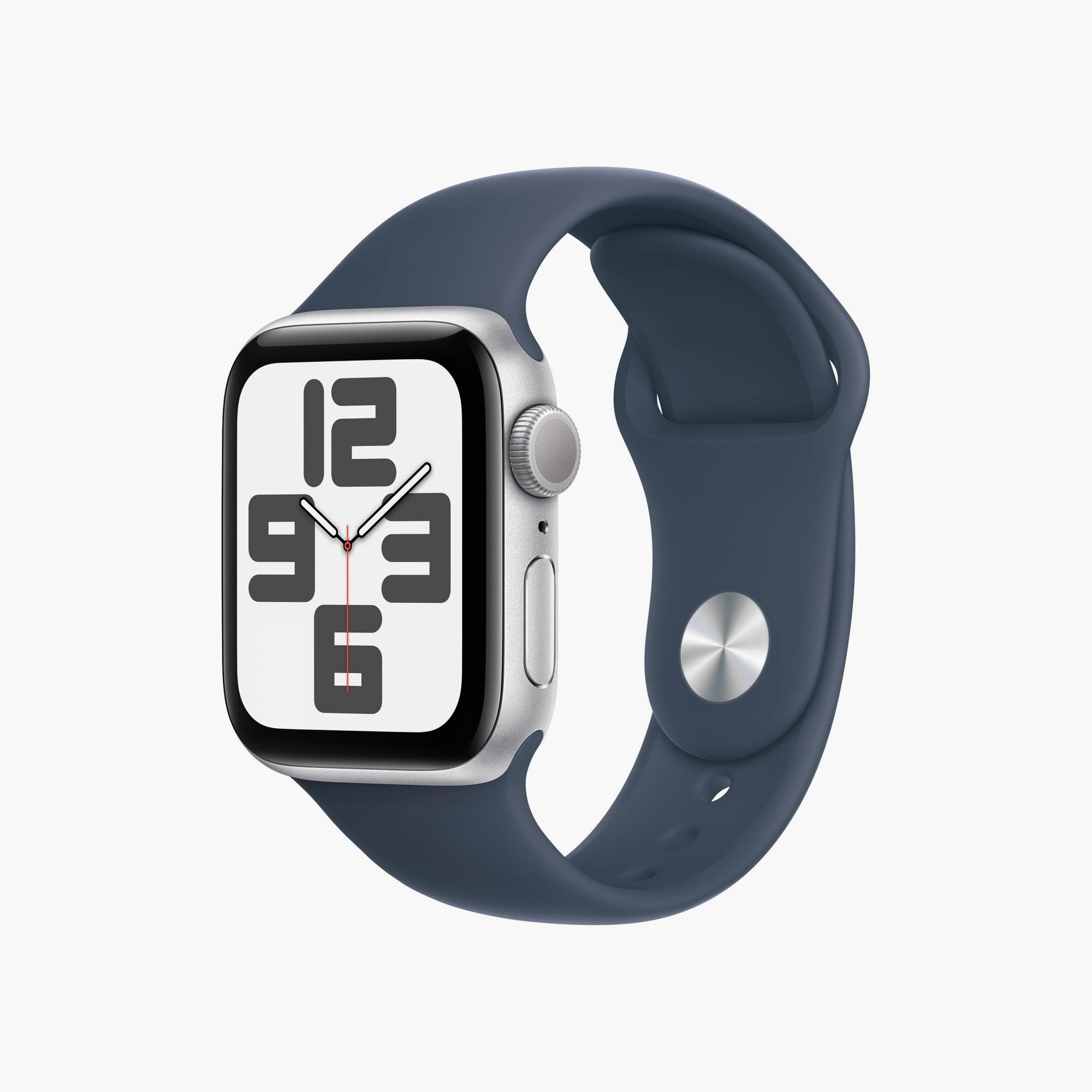 Apple Watch SE GPS 44mm - هيكل متوسط / كبير من الألومنيوم منتصف الليل مع سوار رياضي منتصف الليل | MRE93QAA-electronics-smartwatches-image-3
