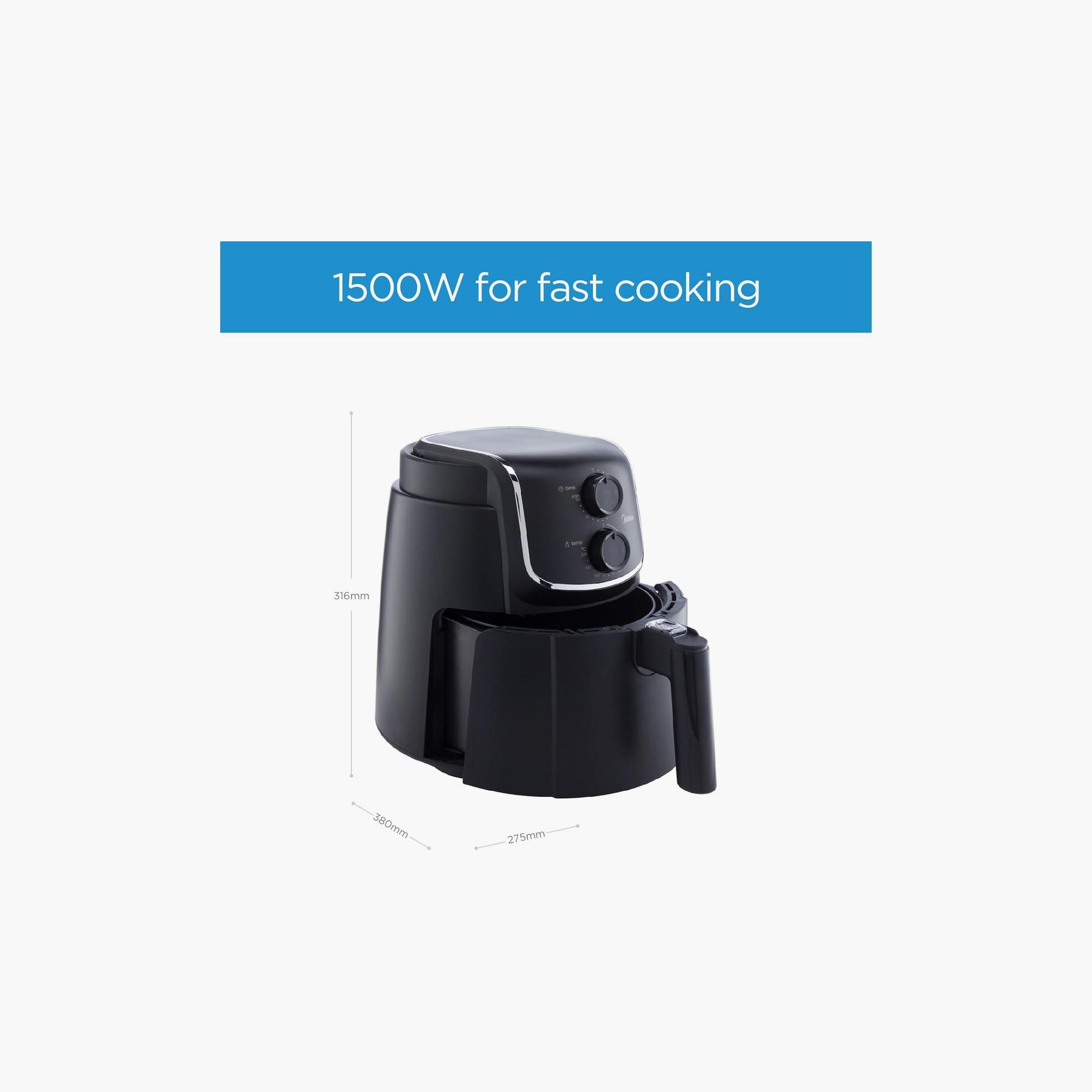 مقلاة هوائية رقمية باللون الاسود من ميديا | MFTN40D2-household-appliances-kitchenappliances-foodprocessors-image-2