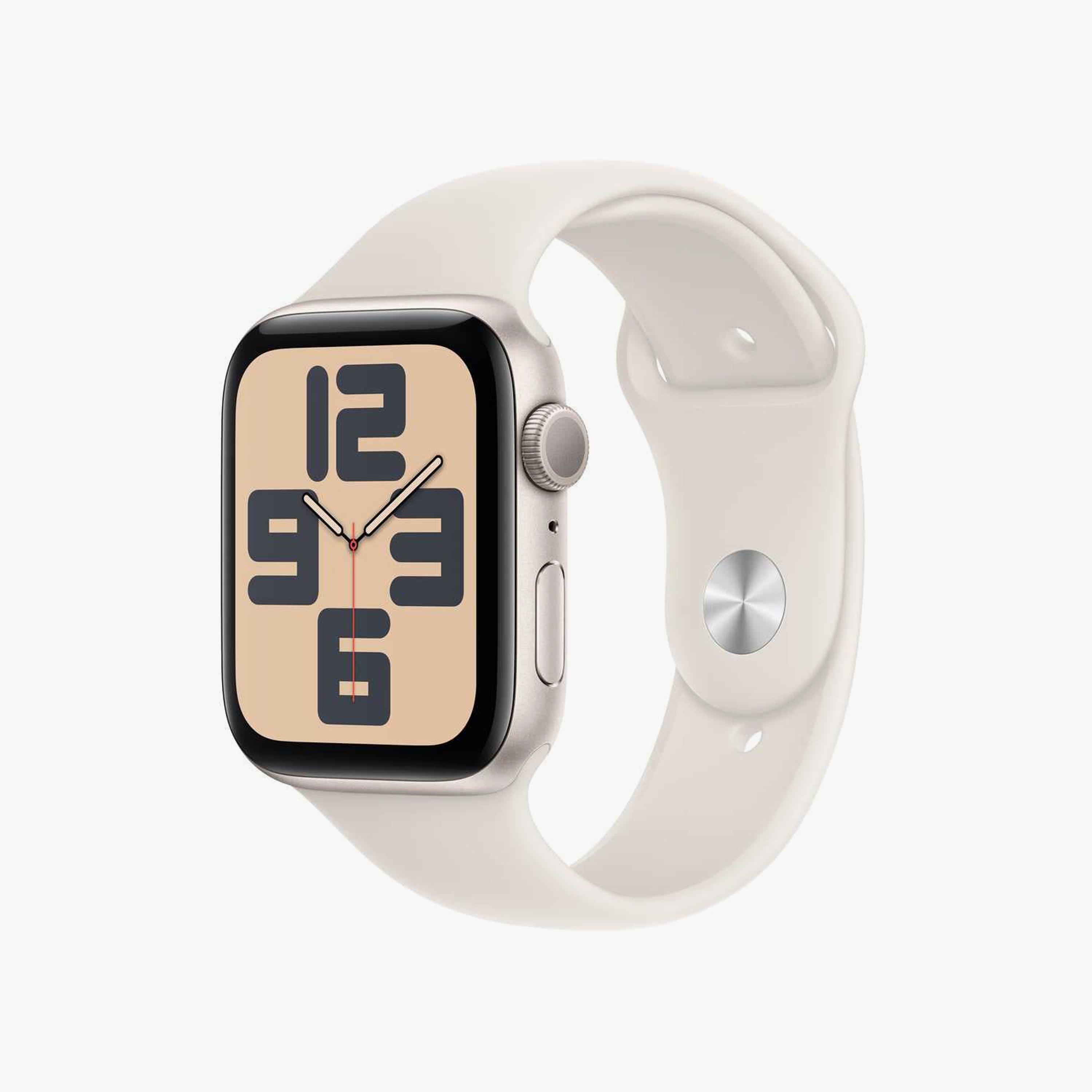 Apple Watch Series 10 GPS + Cellular 42mm Gold Titanium Case with Starlight Sport Band-electronics-smartwatches-image-1