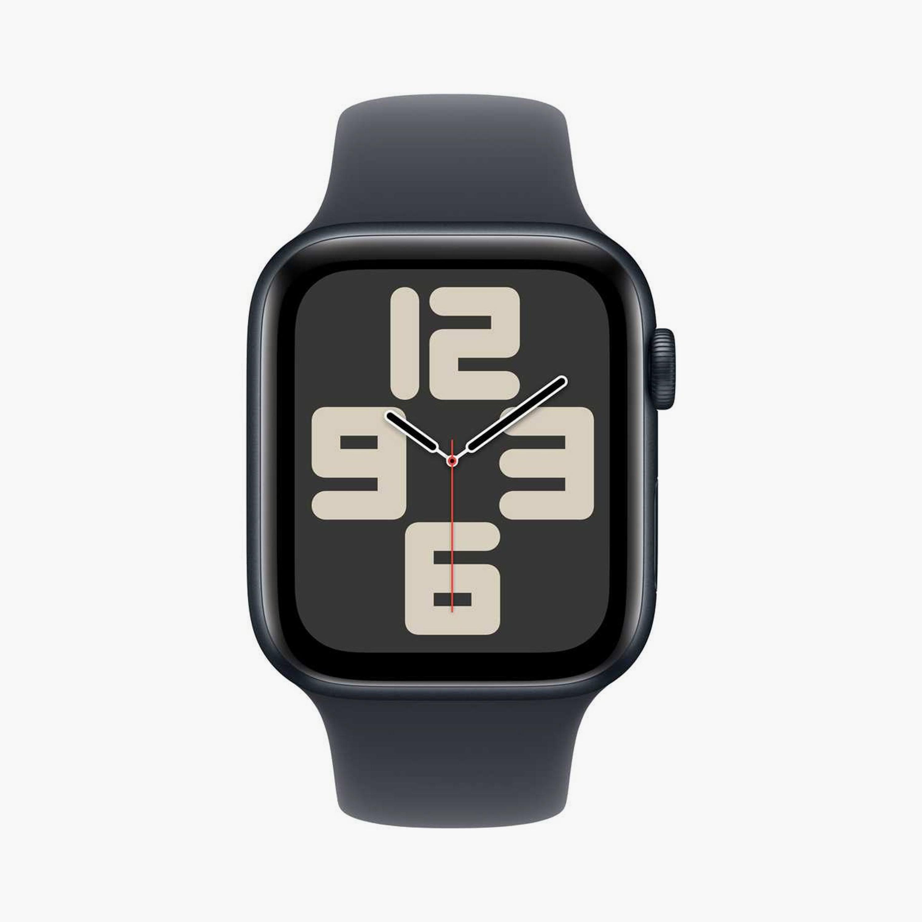 ساعة أبل SE GPS + خلوي 40 مم هيكل ألومنيوم منتصف الليل مع سوار رياضي منتصف الليل-electronics-smartwatches-image-2
