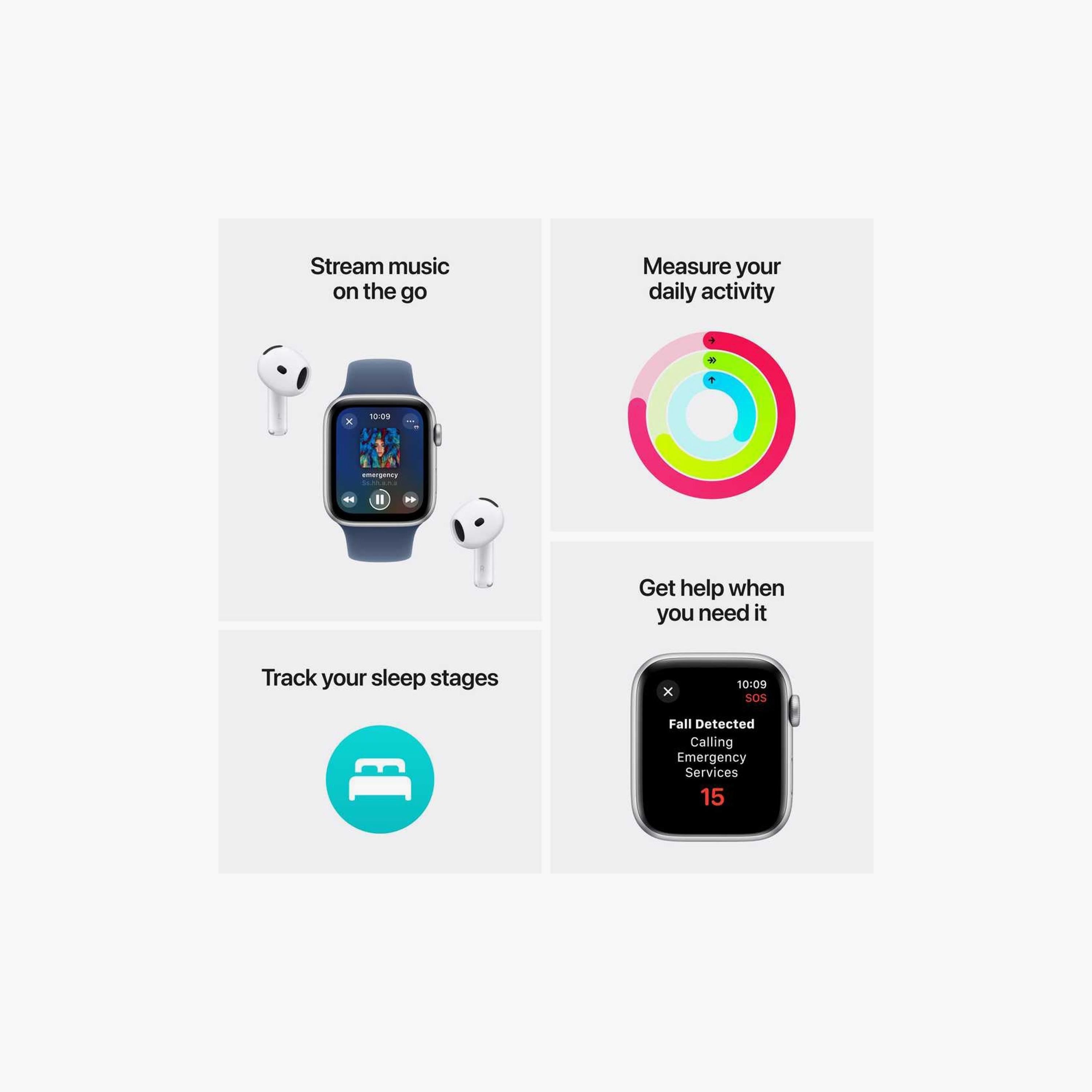 ساعة أبل SE GPS + خلوي 40 مم هيكل ألومنيوم منتصف الليل مع سوار رياضي منتصف الليل-electronics-smartwatches-image-3