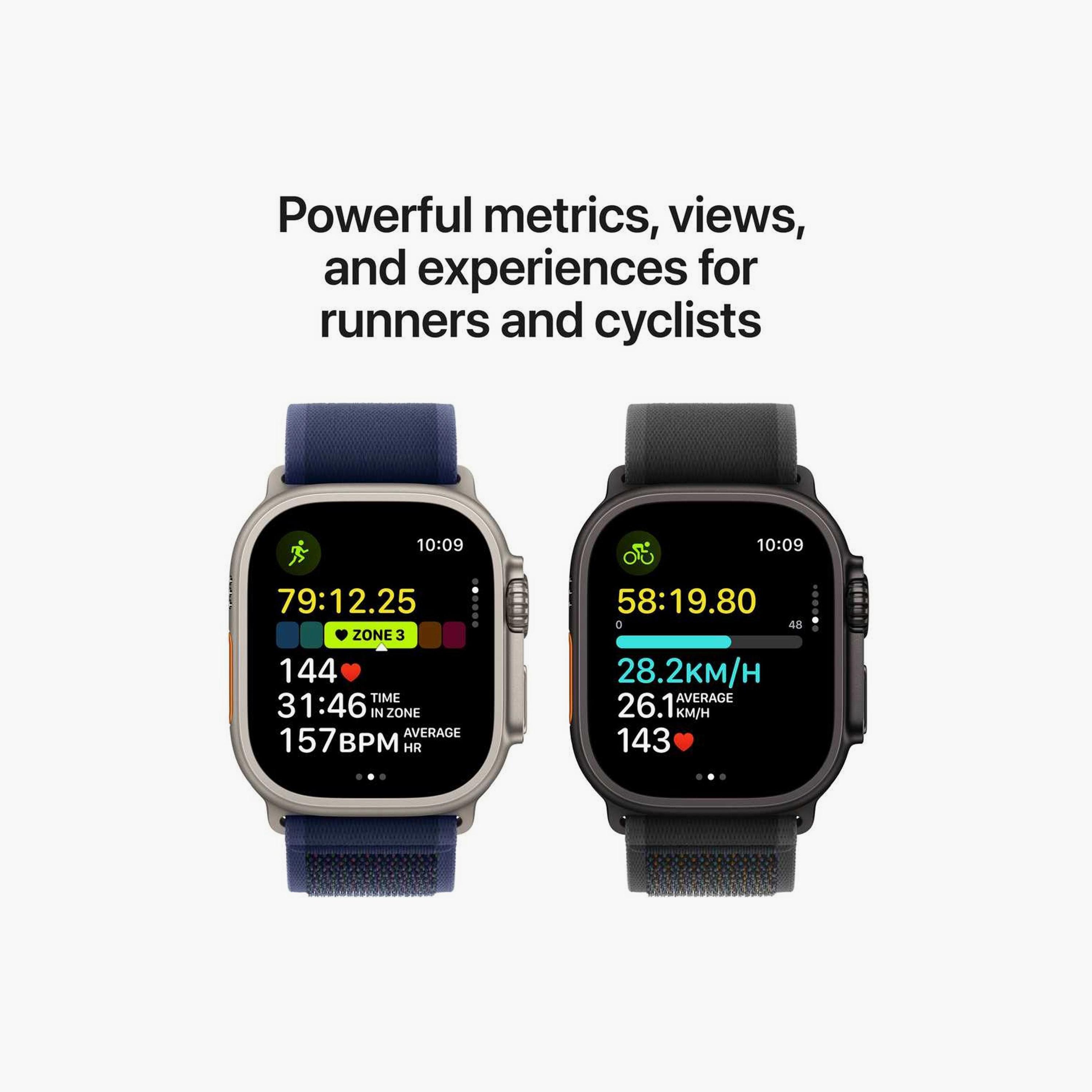 Apple Watch Ultra 2 GPS + Cellular 49mm Black Titanium Case with Dark Green Alpine Loop-electronics-smartwatches-image-3