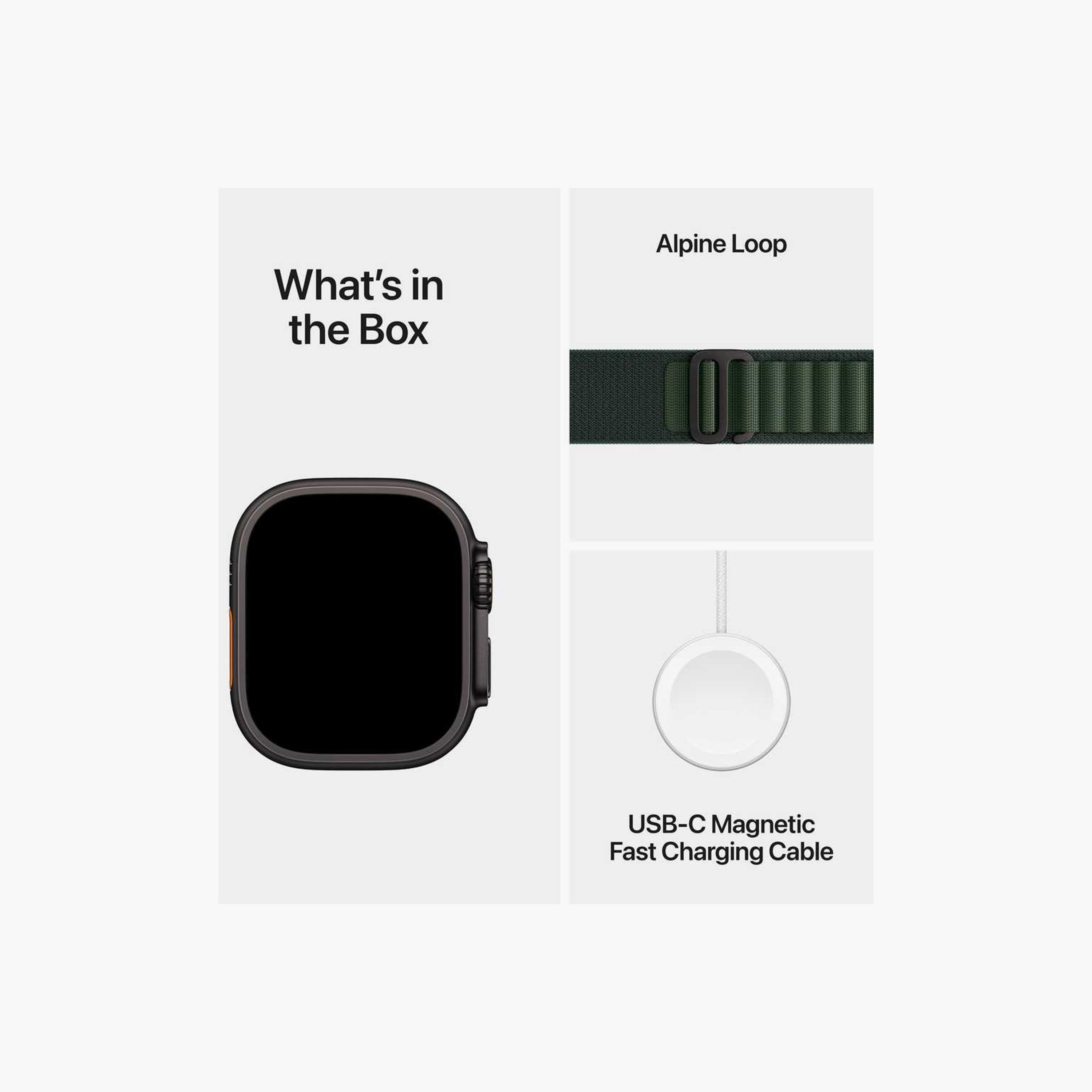 Apple Watch Ultra 2 GPS + Cellular 49mm Black Titanium Case with Dark Green Alpine Loop-electronics-smartwatches-image-8