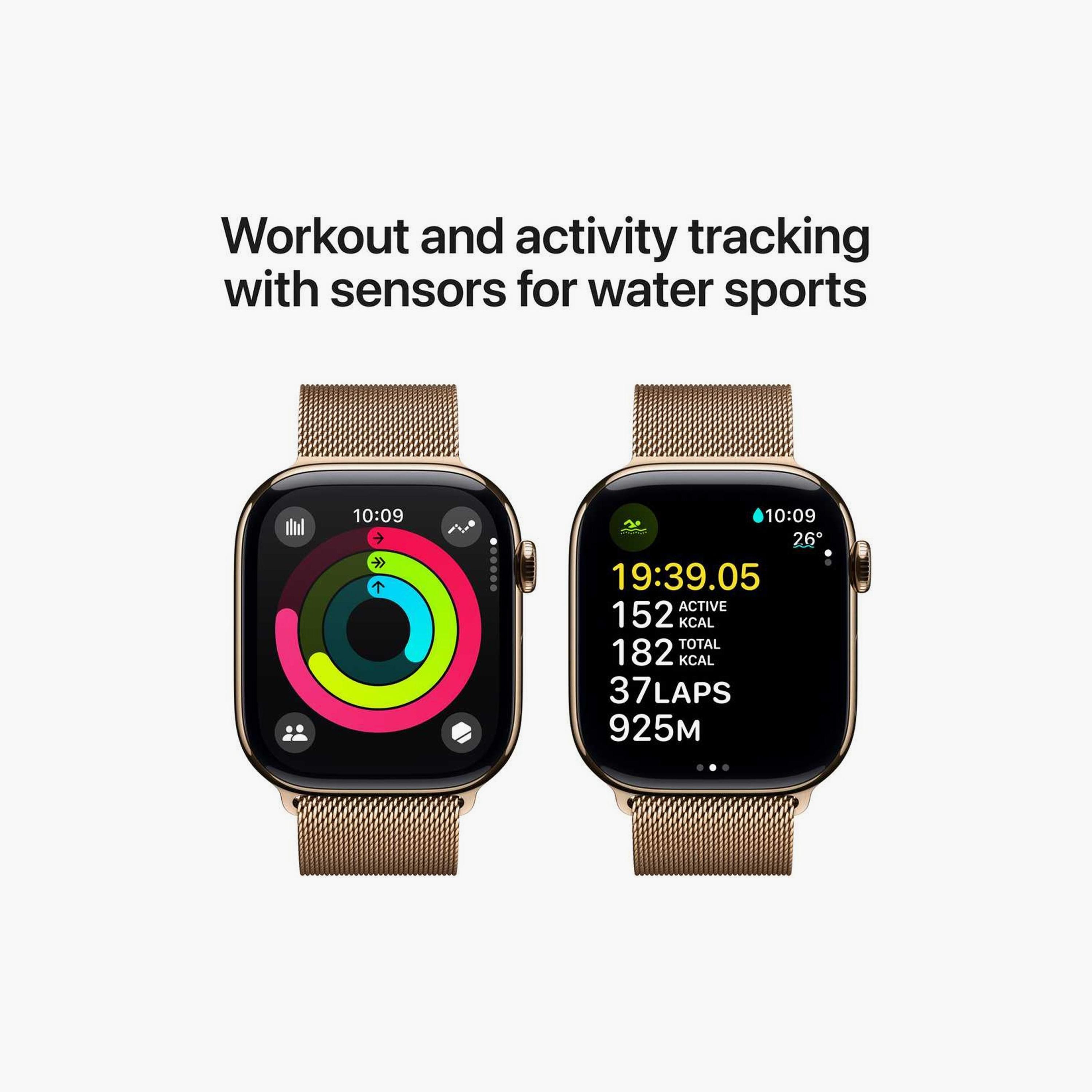 ساعة ابل SE GPS + جراب ألومنيوم خلوي 40 ملم ستارلايت مع سوار رياضي ستارلايت-electronics-smartwatches-image-3