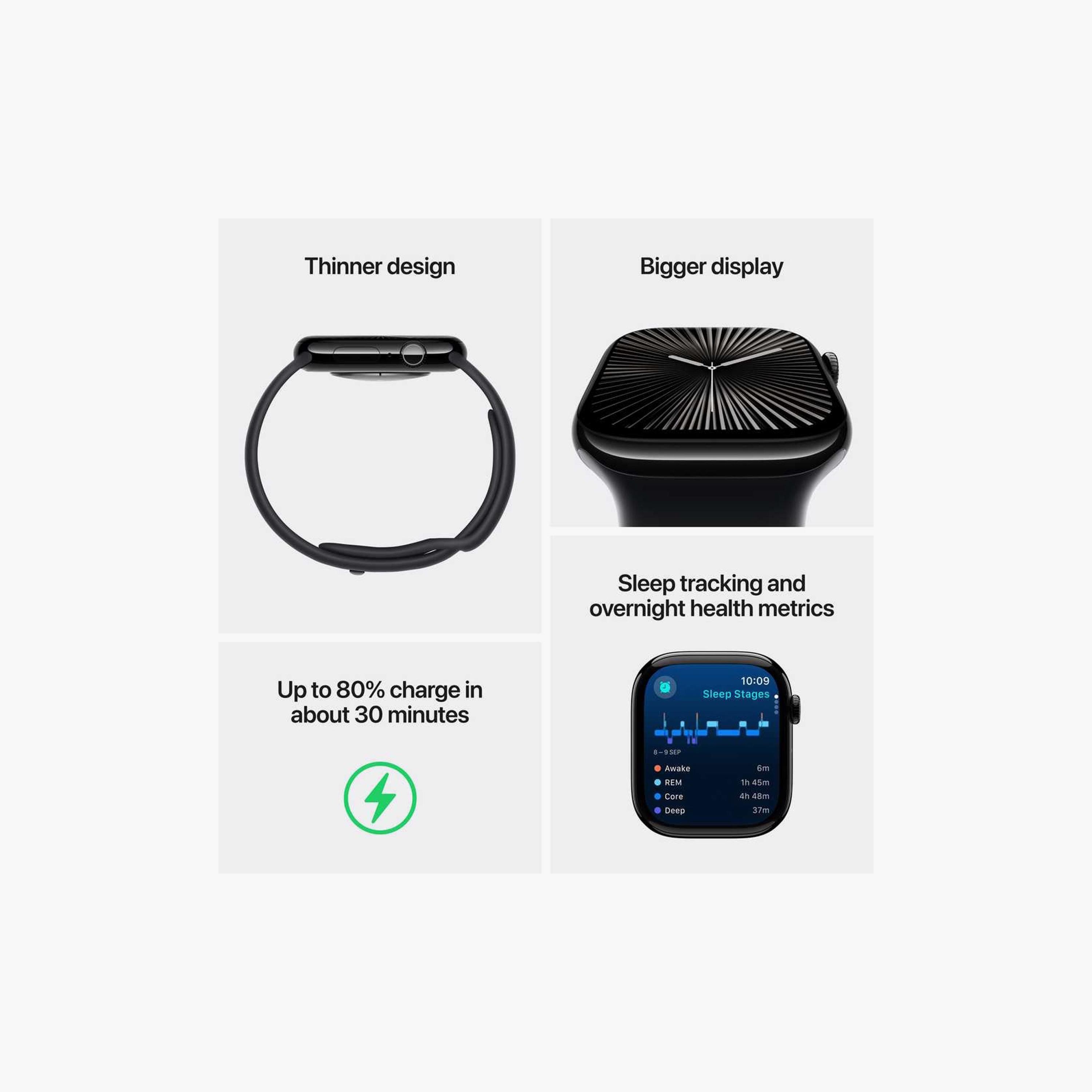 ساعة ابل SE GPS + جراب ألومنيوم خلوي 40 ملم ستارلايت مع سوار رياضي ستارلايت-electronics-smartwatches-image-7