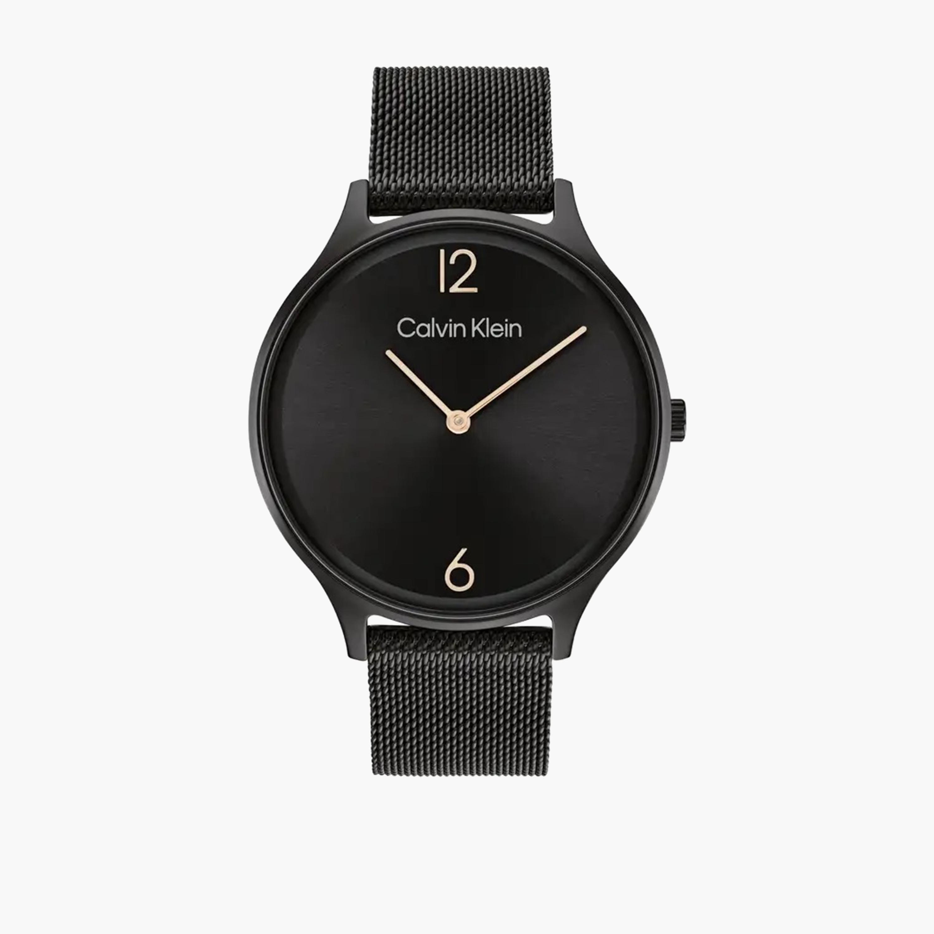 كالفين كلين-  ساعة تناظرية نسائية سوار ستانلس ستيل أسود مقاس 38 مم | 25200004-women-watchesandjewellery-watches-image-1