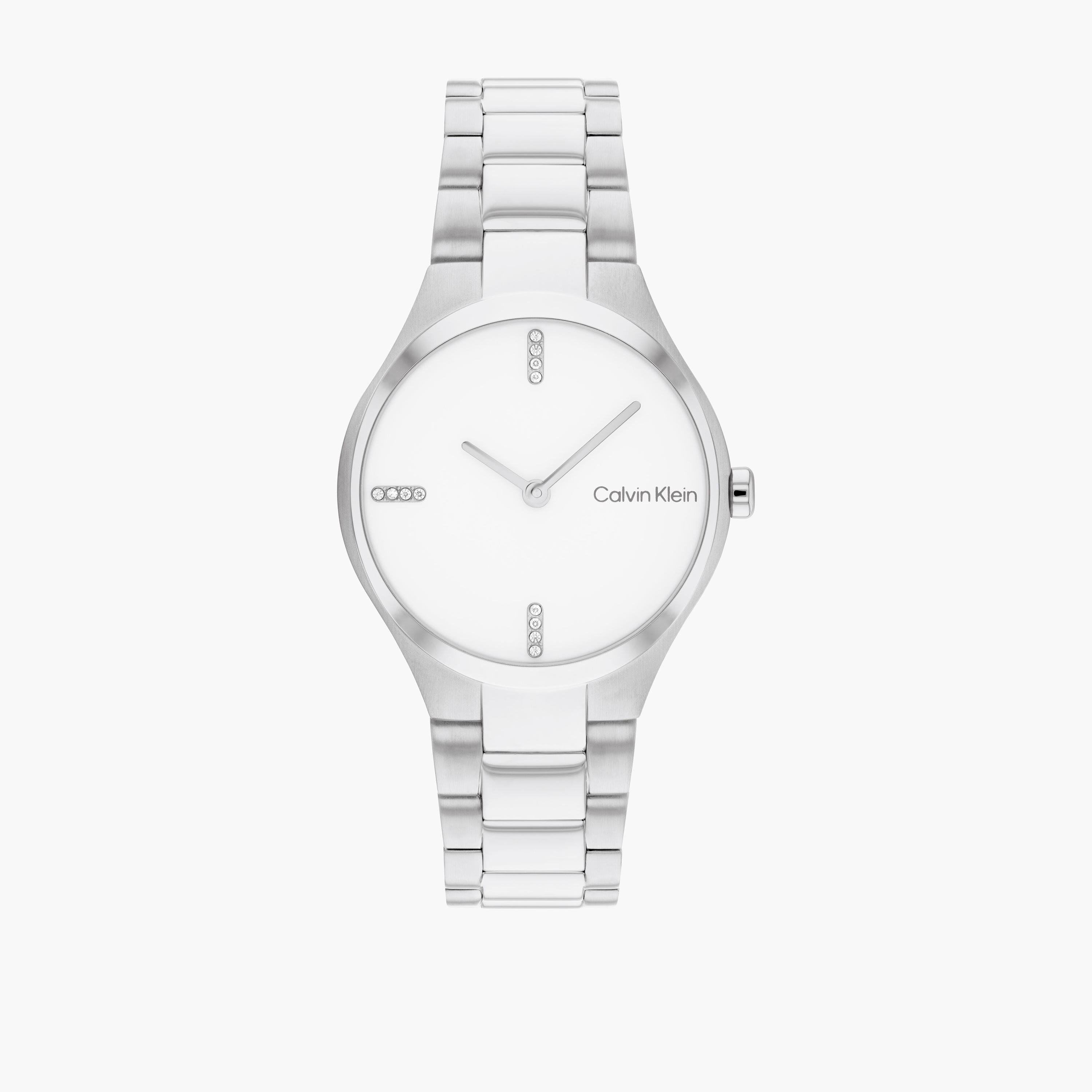 كالفين كلين-  ساعة نسائية سوار ستانلس ستيل بقطر 30 مم باللون الأبيض | 25200332-women-watchesandjewellery-watches-image-1