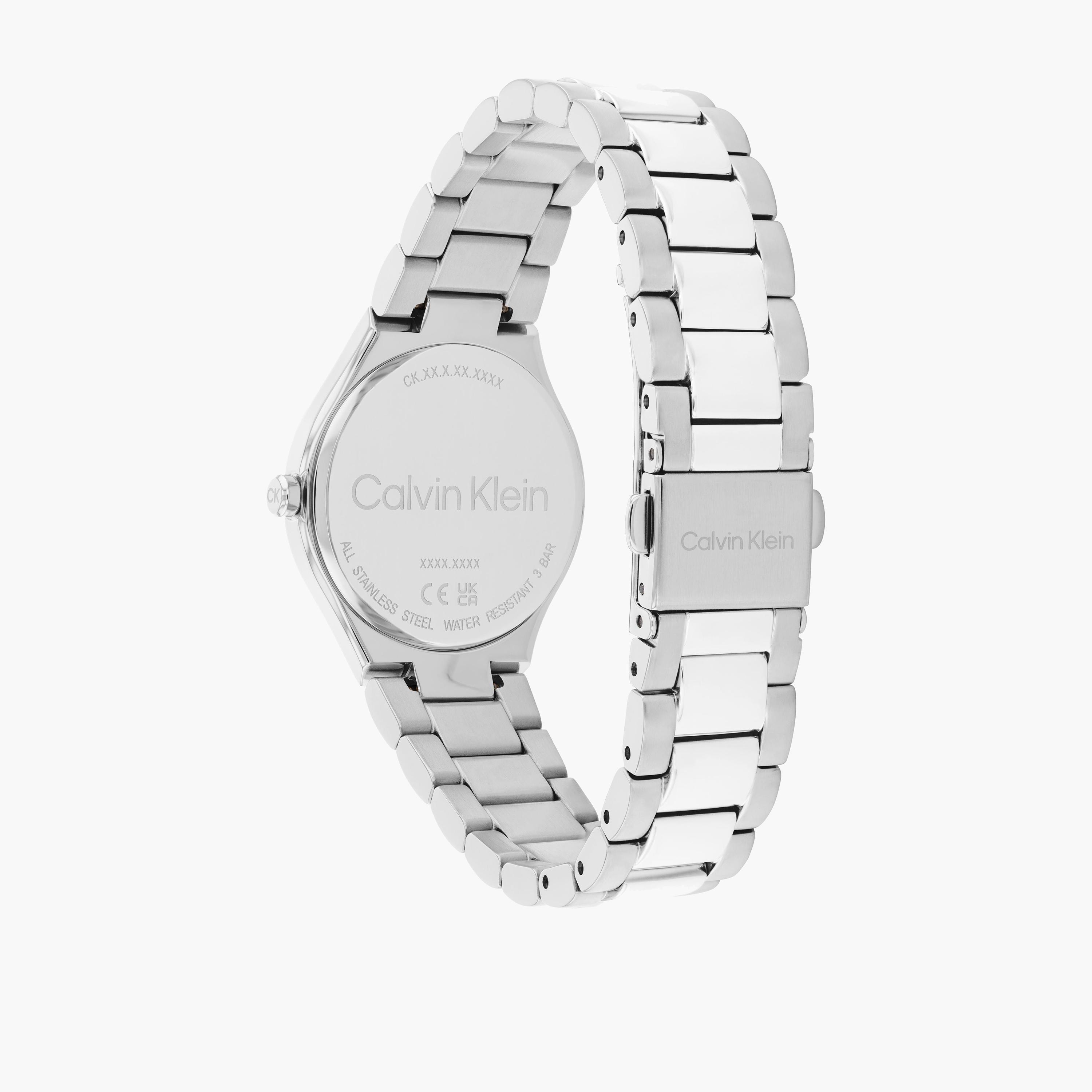 كالفين كلين-  ساعة نسائية سوار ستانلس ستيل بقطر 30 مم باللون الأبيض | 25200332-women-watchesandjewellery-watches-image-3