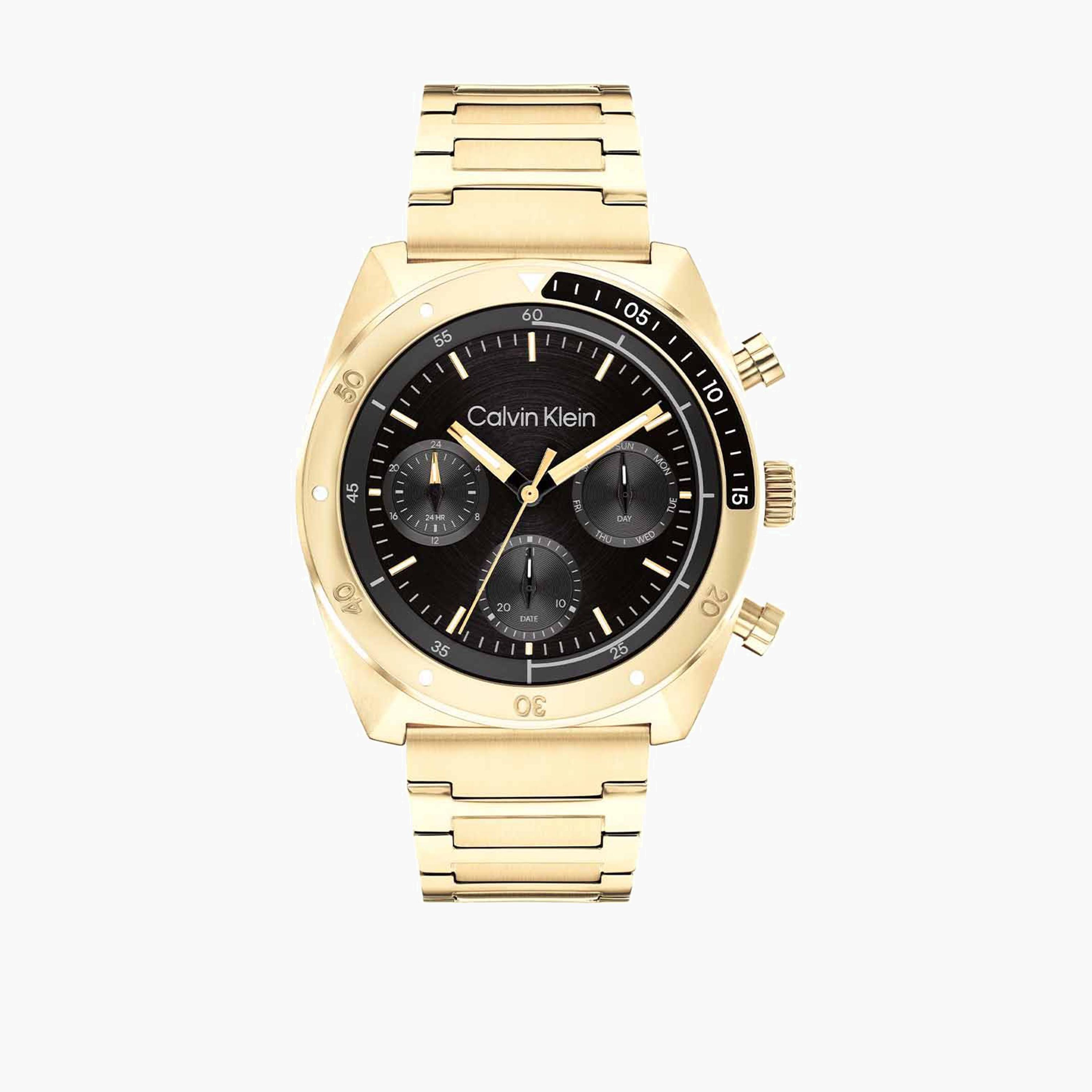 Shop Calvin Klein Men's 42MM Gold Chronograph Stainless Steel Strap ...