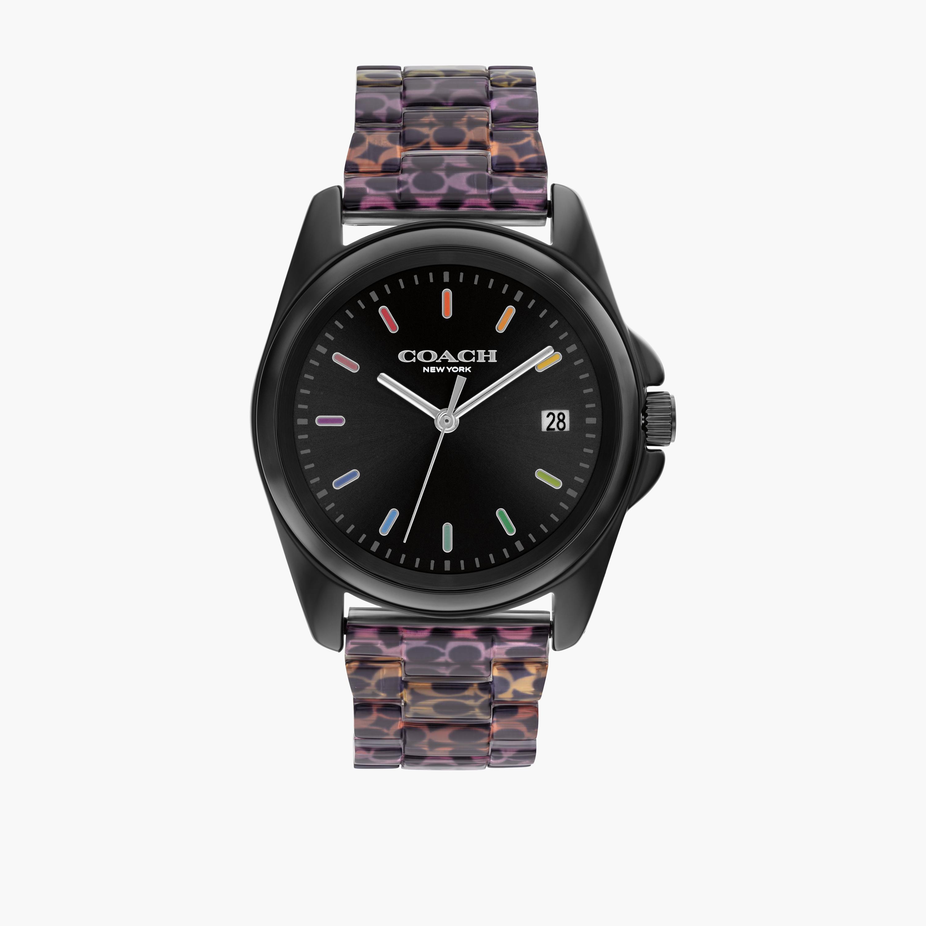 كوتش-  ساعة نسائية سوار ستانلس ستيل بقطر 36 مم باللون الأسود | 14504276-women-watchesandjewellery-watches-image-1