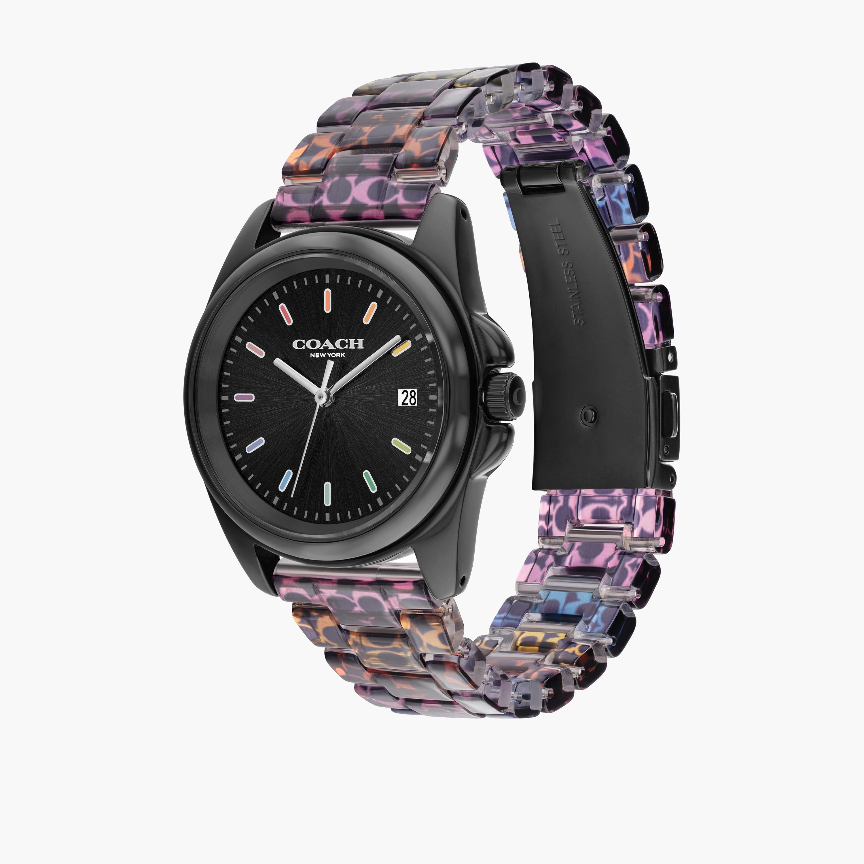 كوتش-  ساعة نسائية سوار ستانلس ستيل بقطر 36 مم باللون الأسود | 14504276-women-watchesandjewellery-watches-image-2
