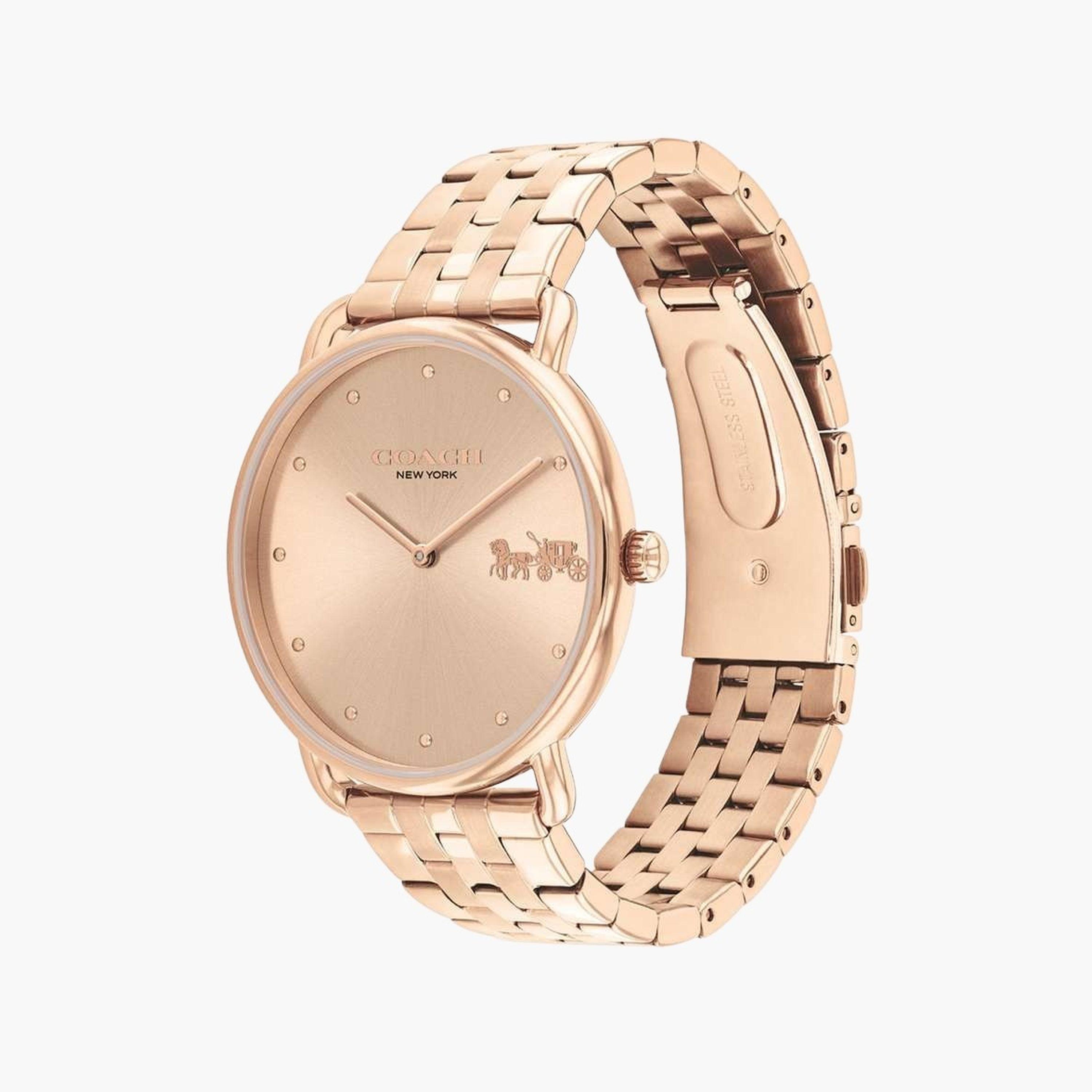 كوتش-  ساعة نسائية سوار ستانلس ستيل تناظري ذهبي مقاس 41 مم | 14504296-women-watchesandjewellery-watches-image-2