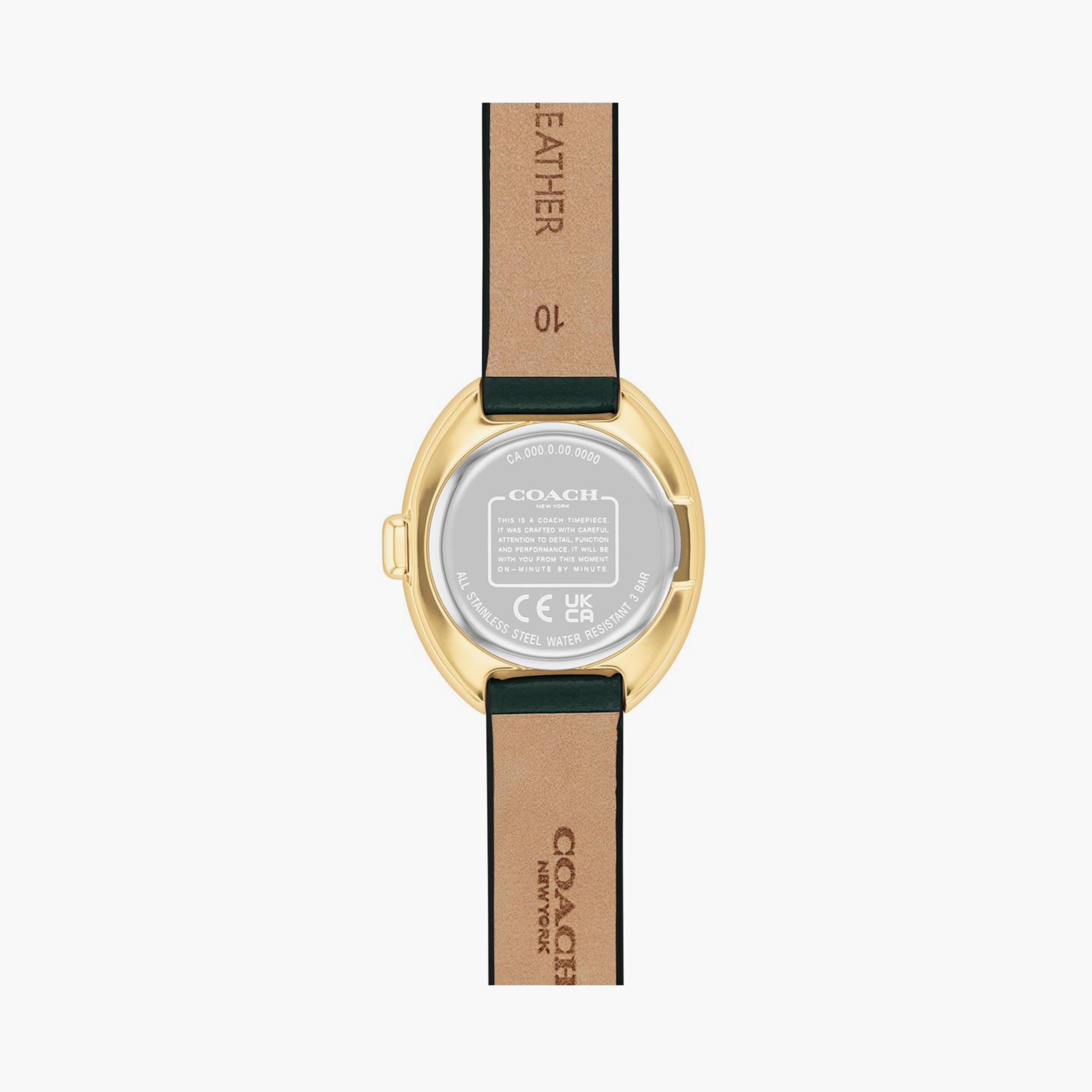 كوتش-  ساعة تناظرية نسائية سوار جلدي أخضر مقاس 23 مم | 14504425-women-watchesandjewellery-watches-image-3